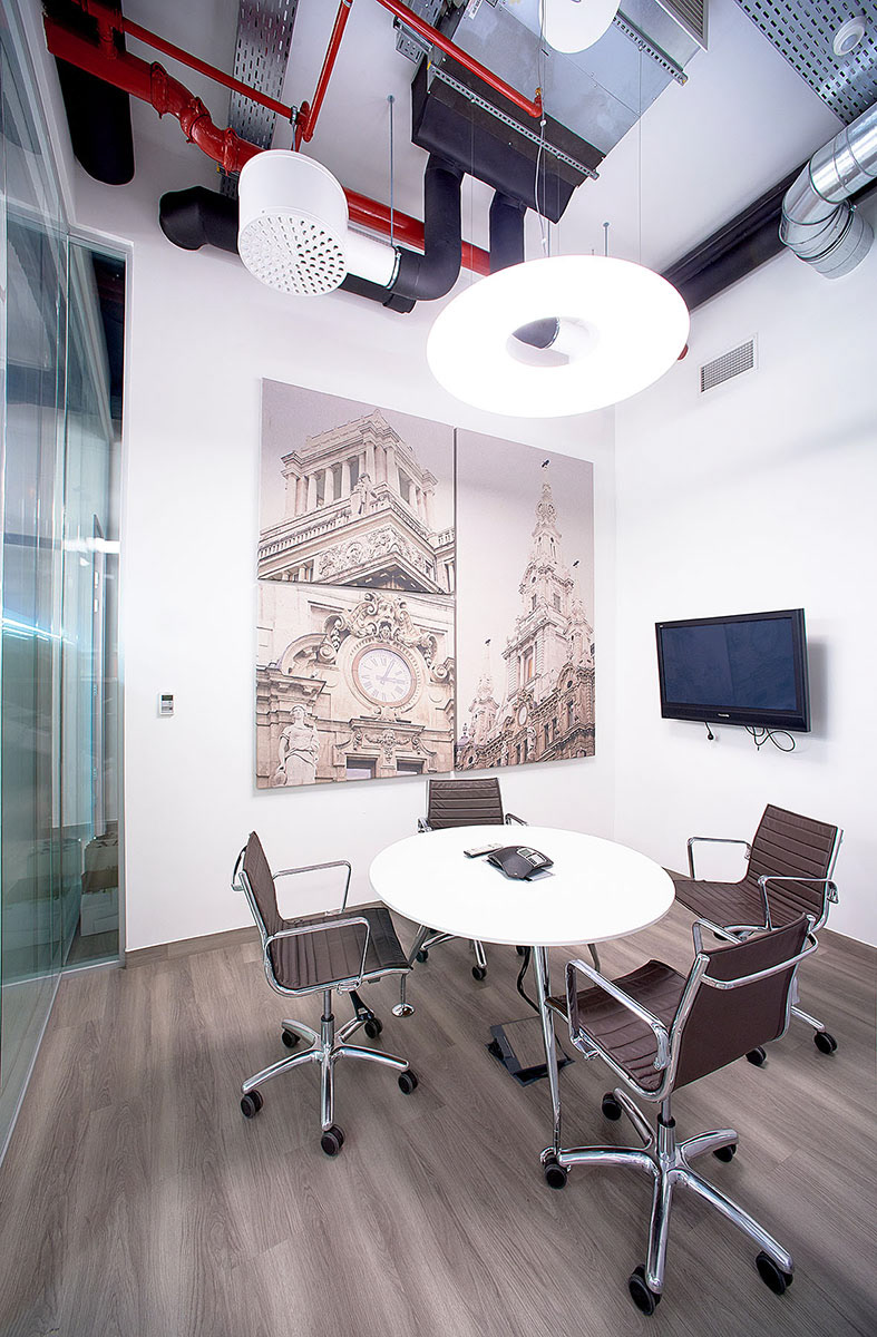 We photographed historical Budapest buildings to create decorative interior design elements for the office spaces