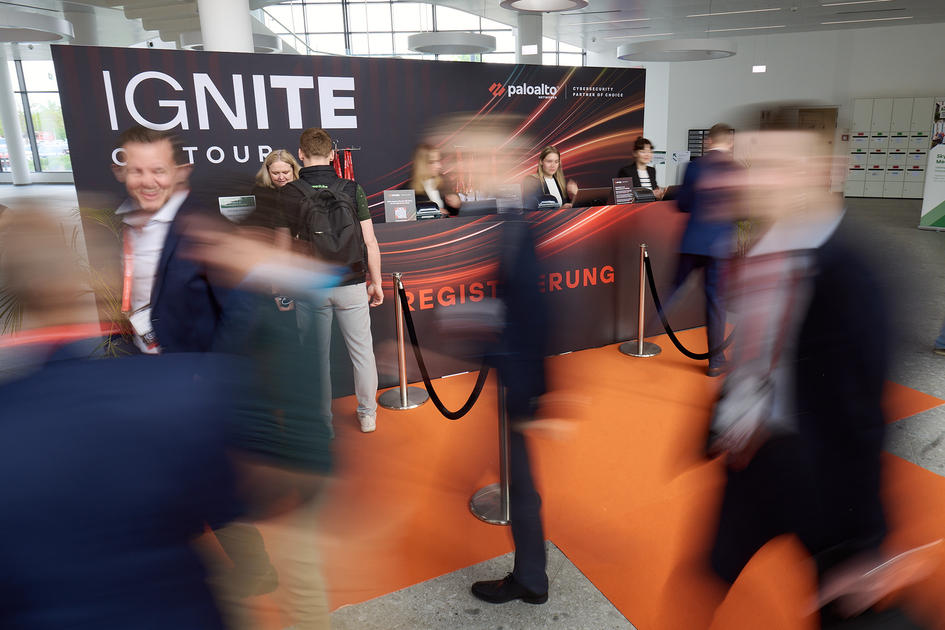 Palo Alto Networks Ignite on Tour Vienna conference audience arrival