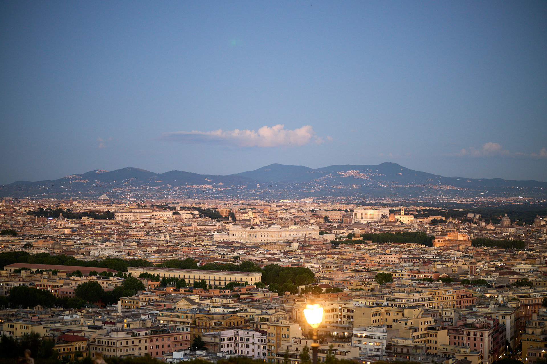 Sunset view of Rome during an exclusive corporate event.