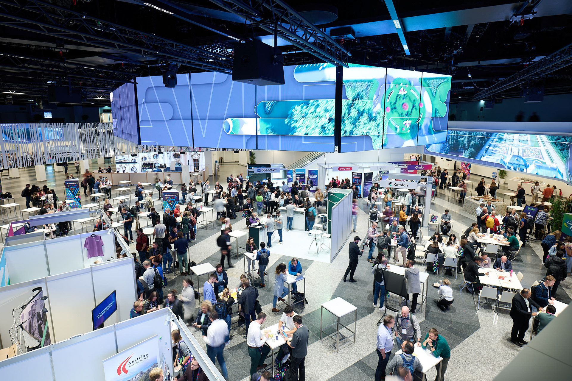 Crowded main hall at Austria Center Vienna