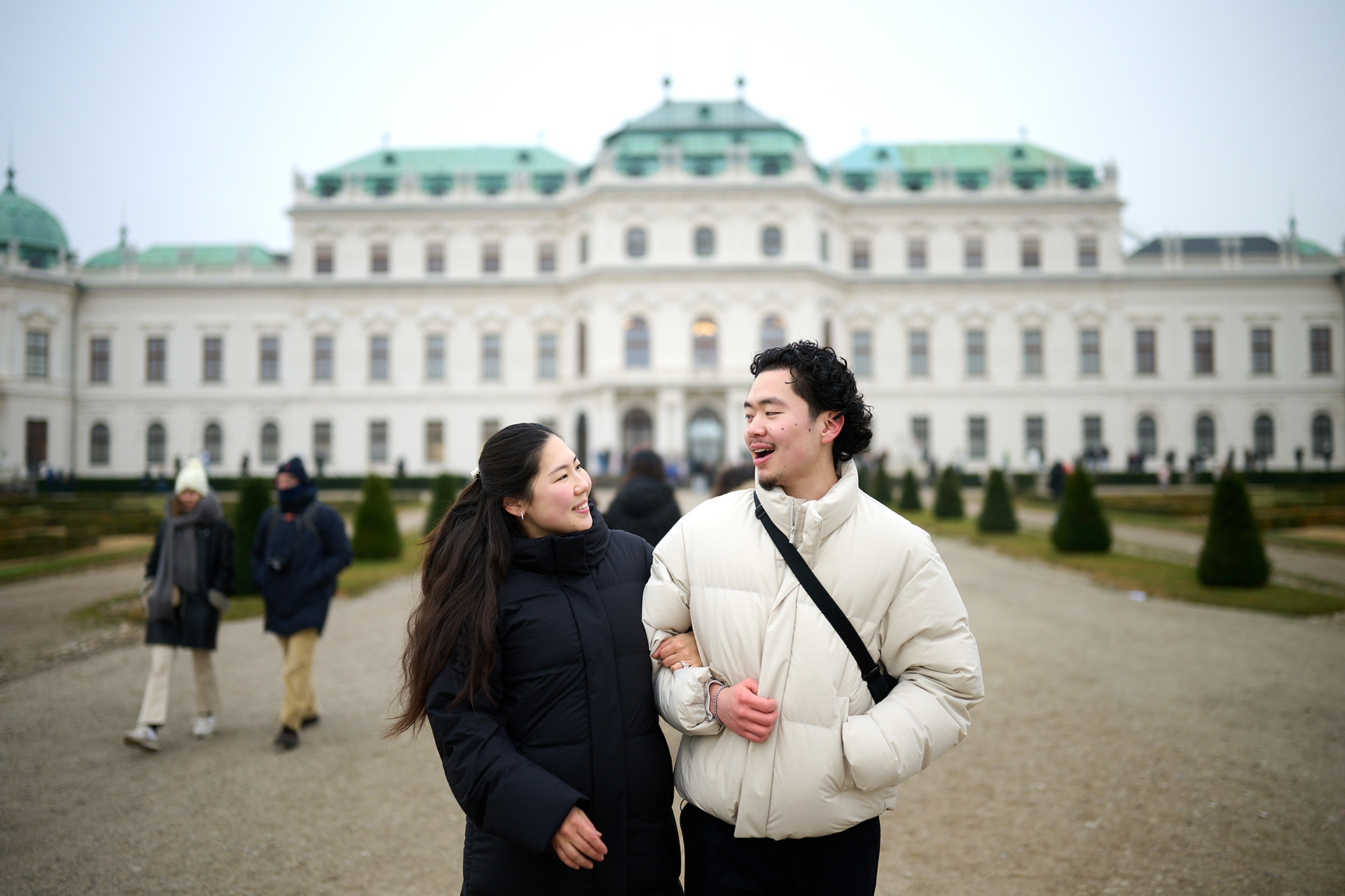 Engagement photo session in Belvedere, Vienna.