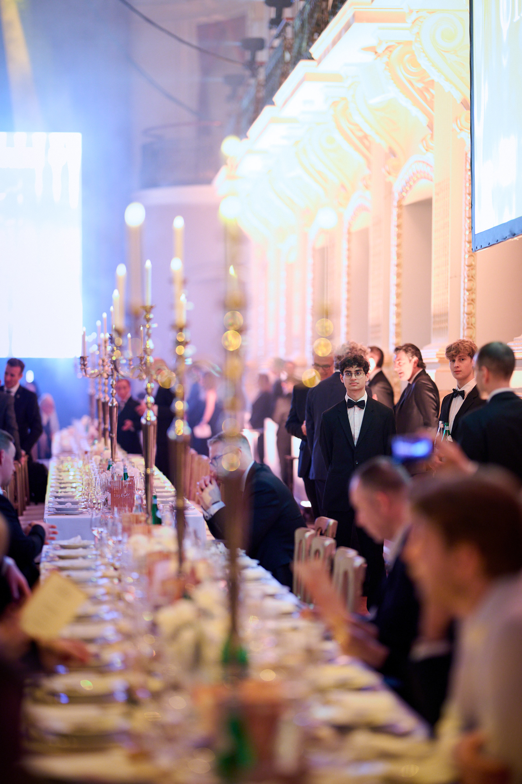 Elegant gala dinner atmosphere at Sofiensaal Vienna