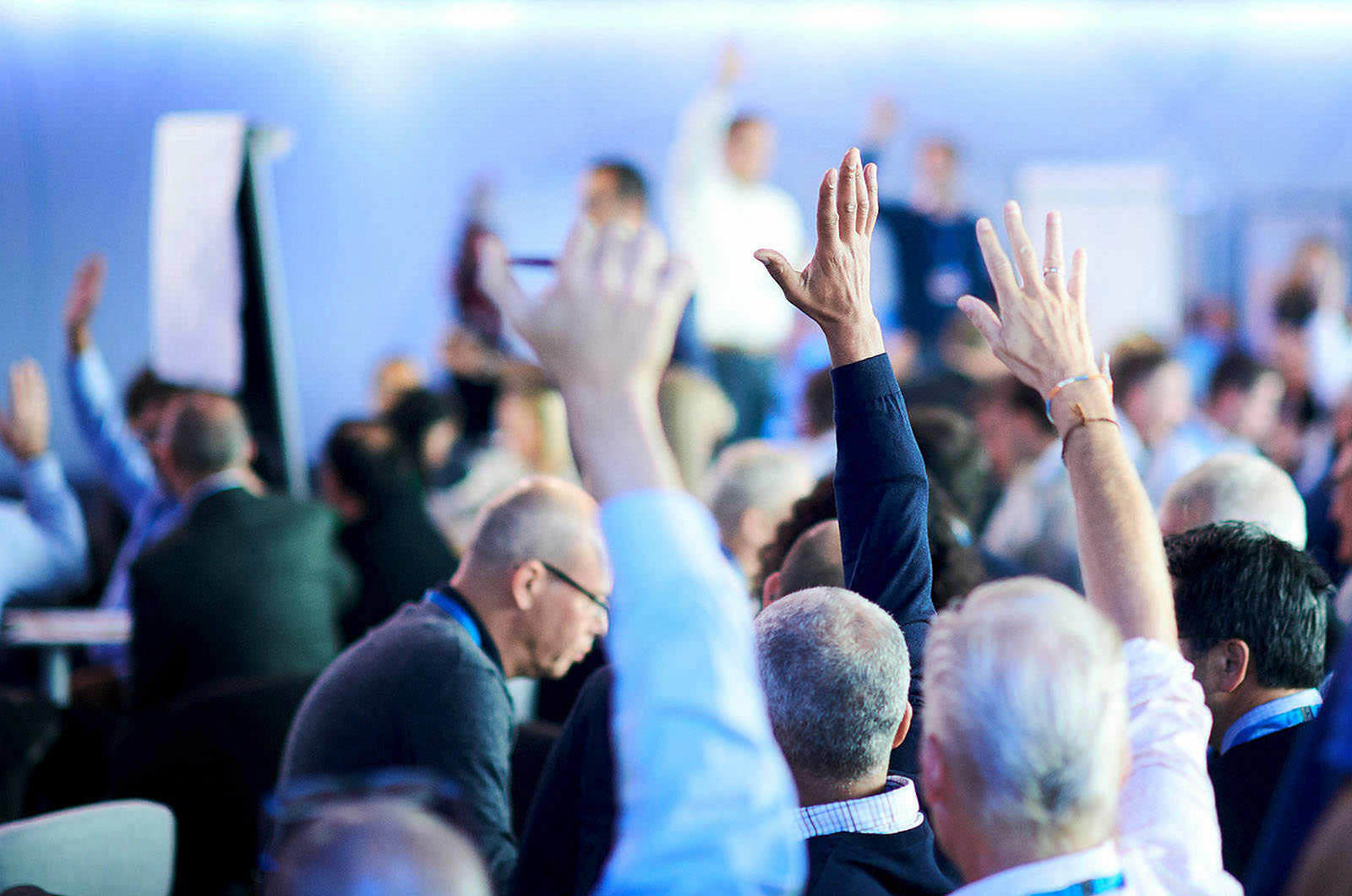 Business Meeting Attendees during a Session