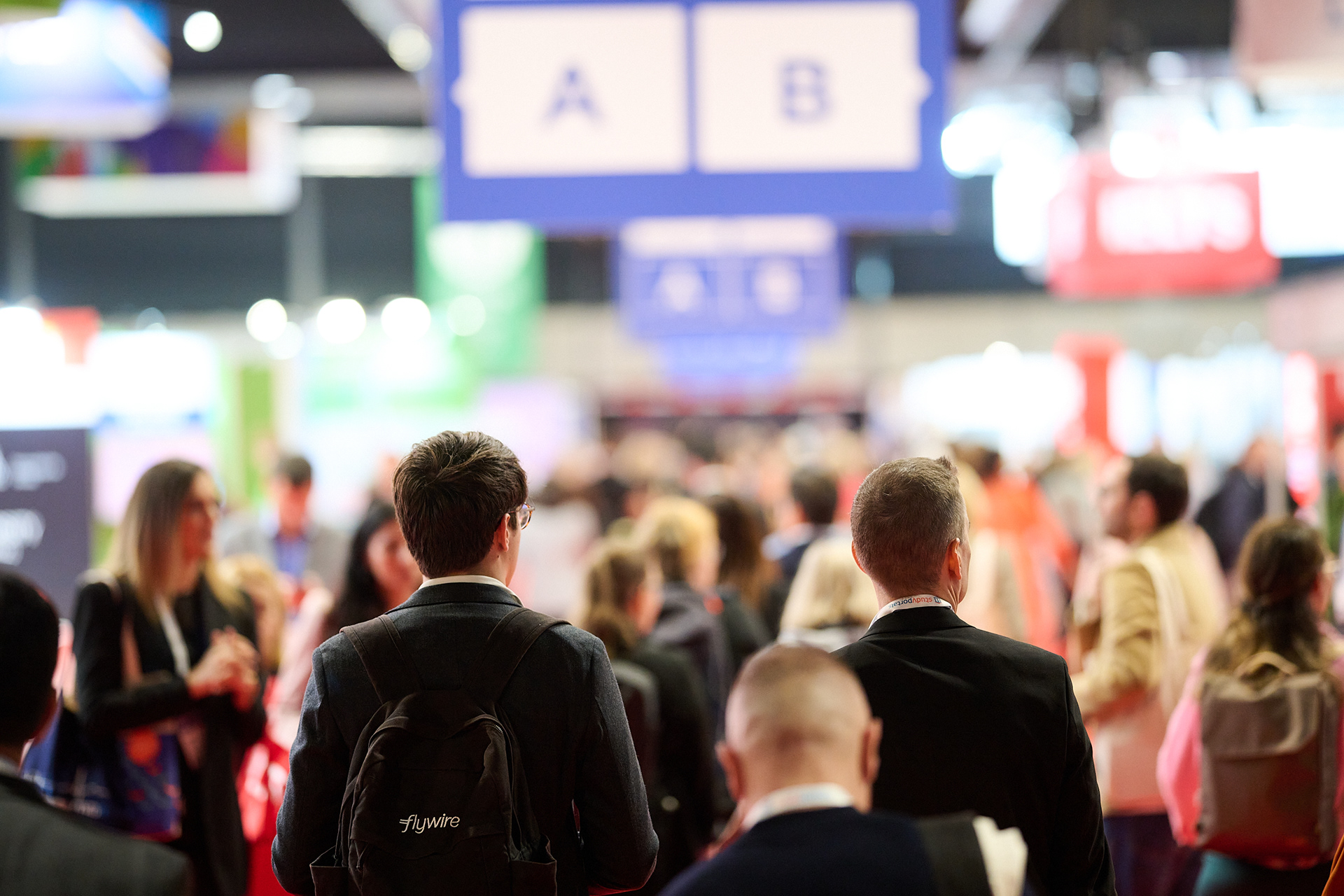 The arena packed with exhibitors