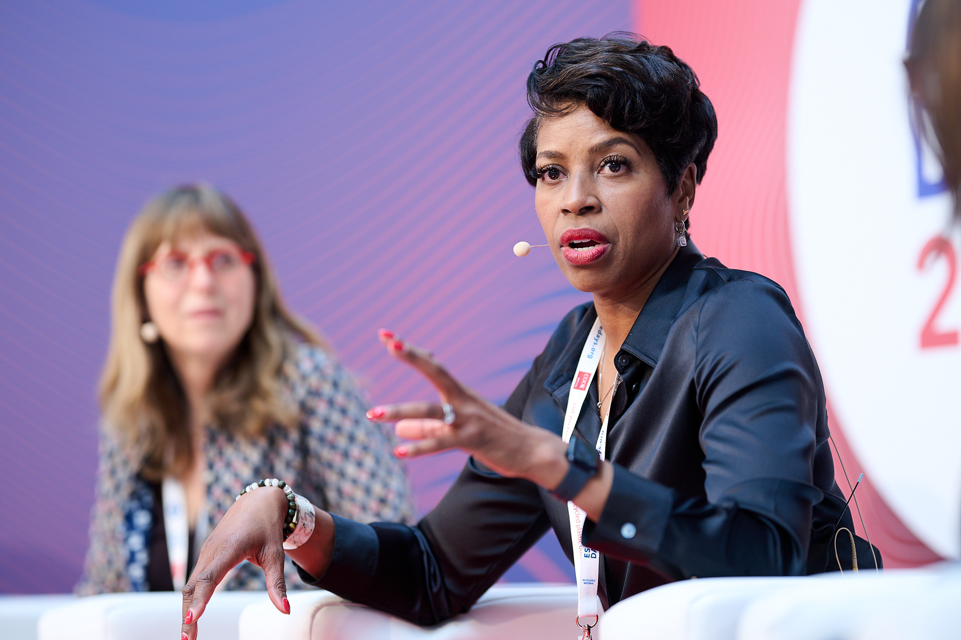 Speaker at a panel discussion