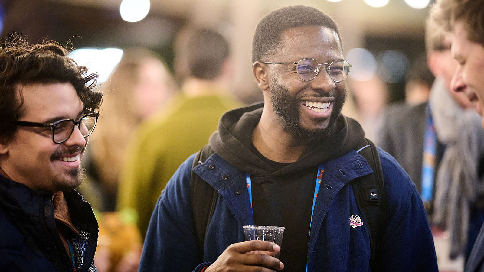 Attendees enjoying the party.