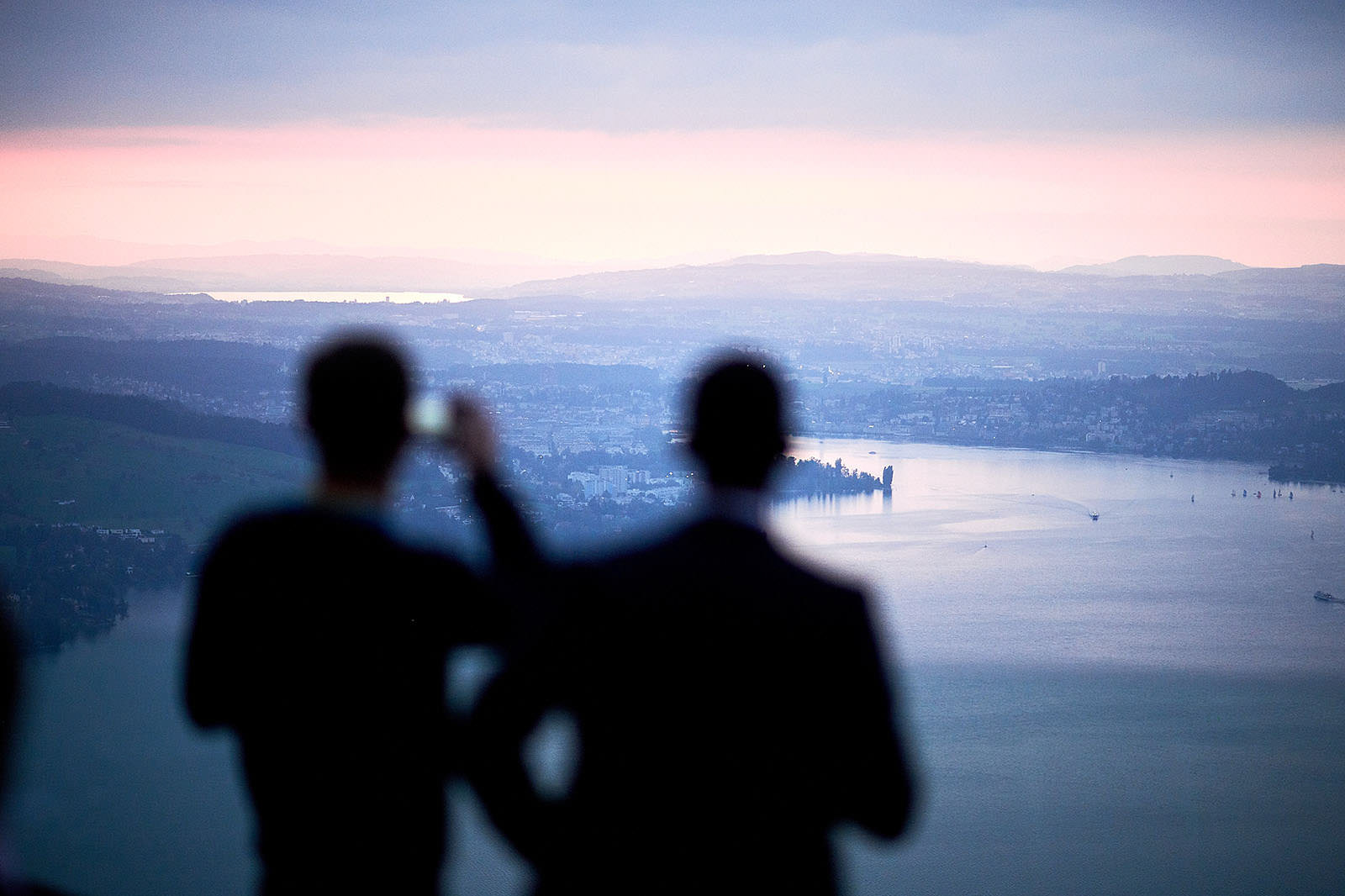 Panoramic view from Bürgenstock Resort overlooking Lake Lucerne