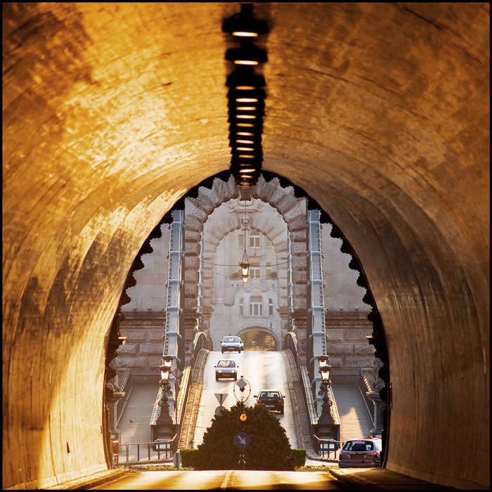 The iconic Chain Bridge of Budapest.