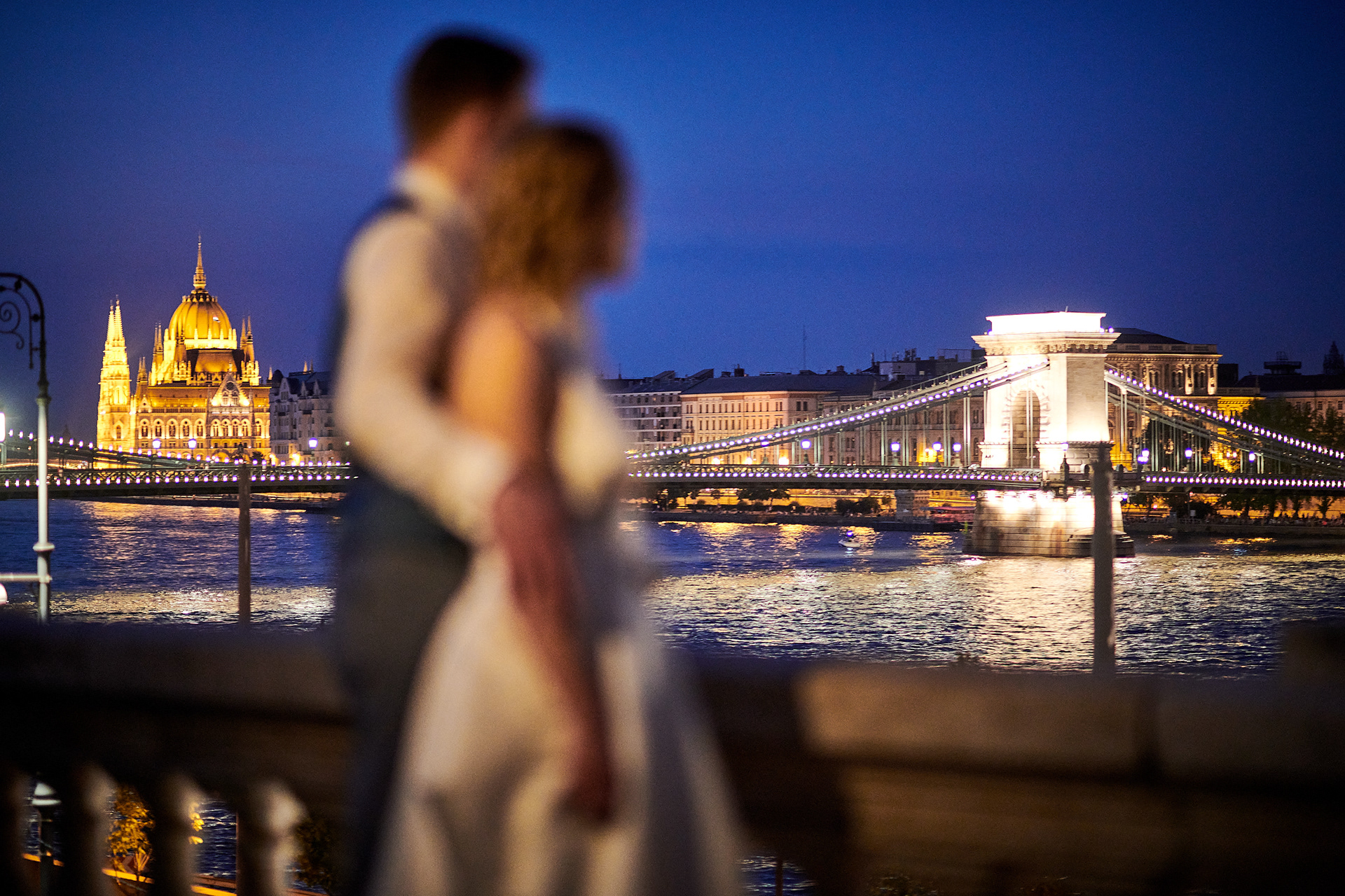 Budapest city lights.