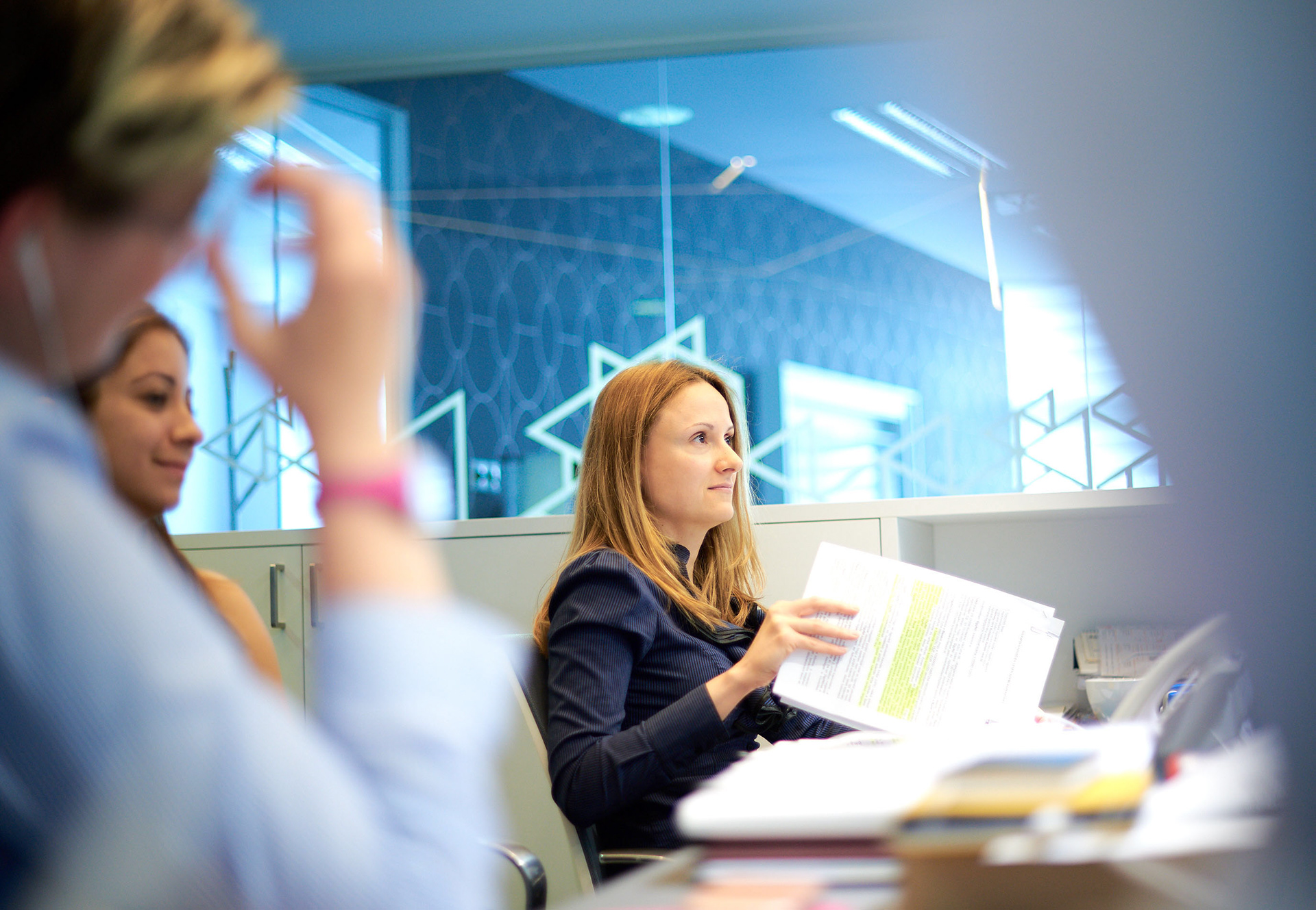 Colleagues working in their office