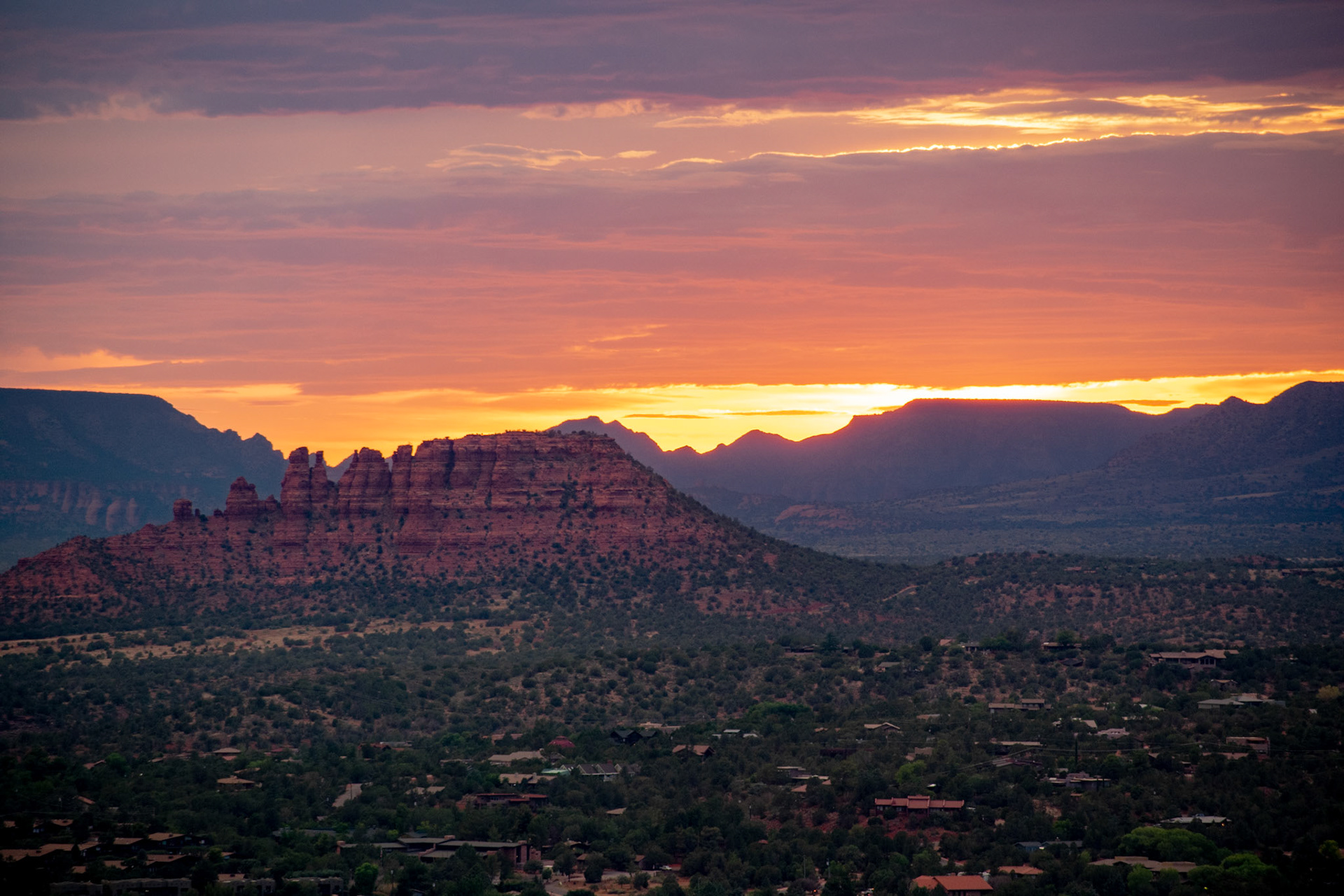 From Sedona Airport scenic lookout, looking south
