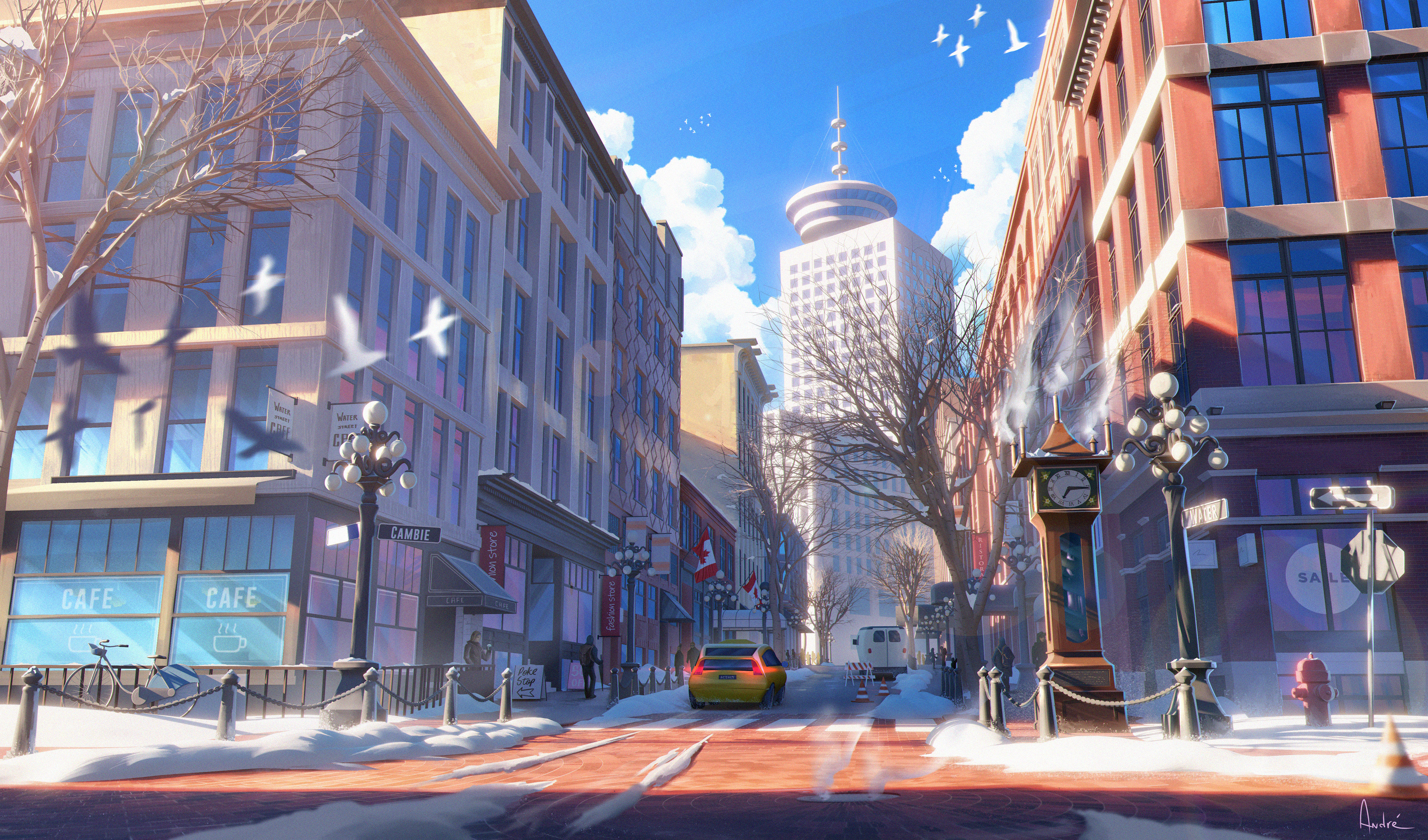 This artwork was made for the webzine "in the streets of zine", which theme by the time was "In the streets of canada".