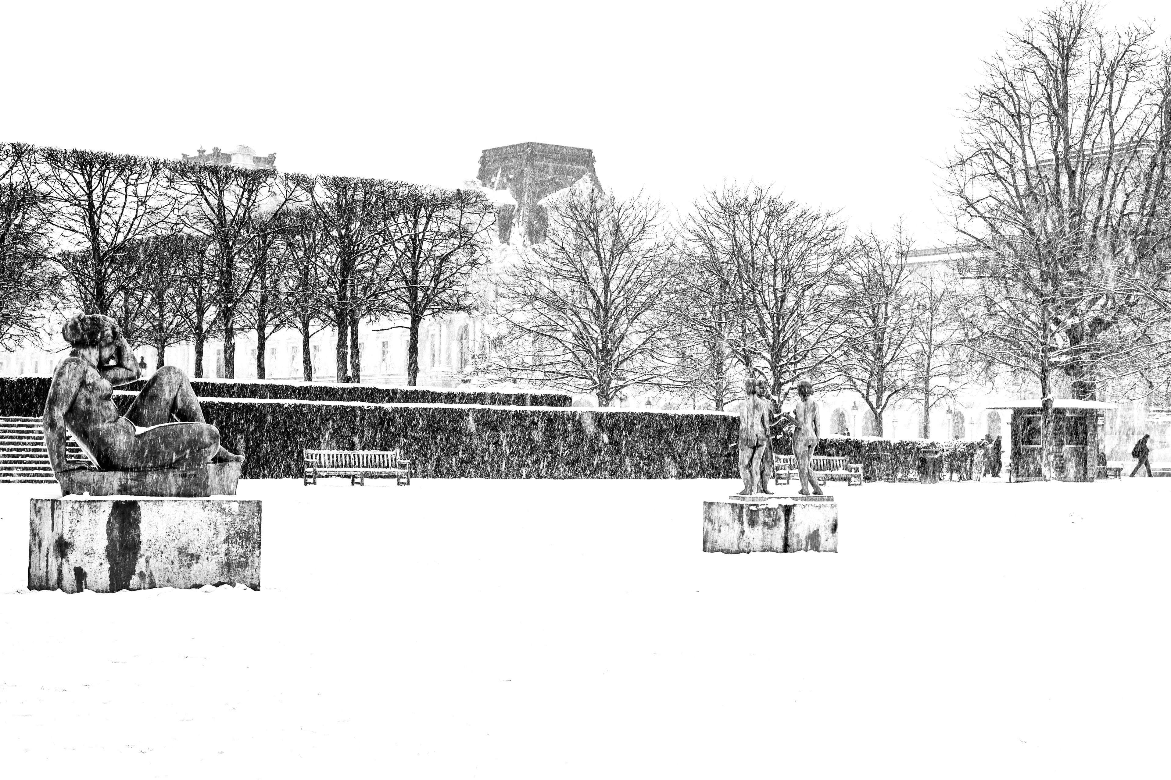 Jour de neige - Jardin des Tuileries
