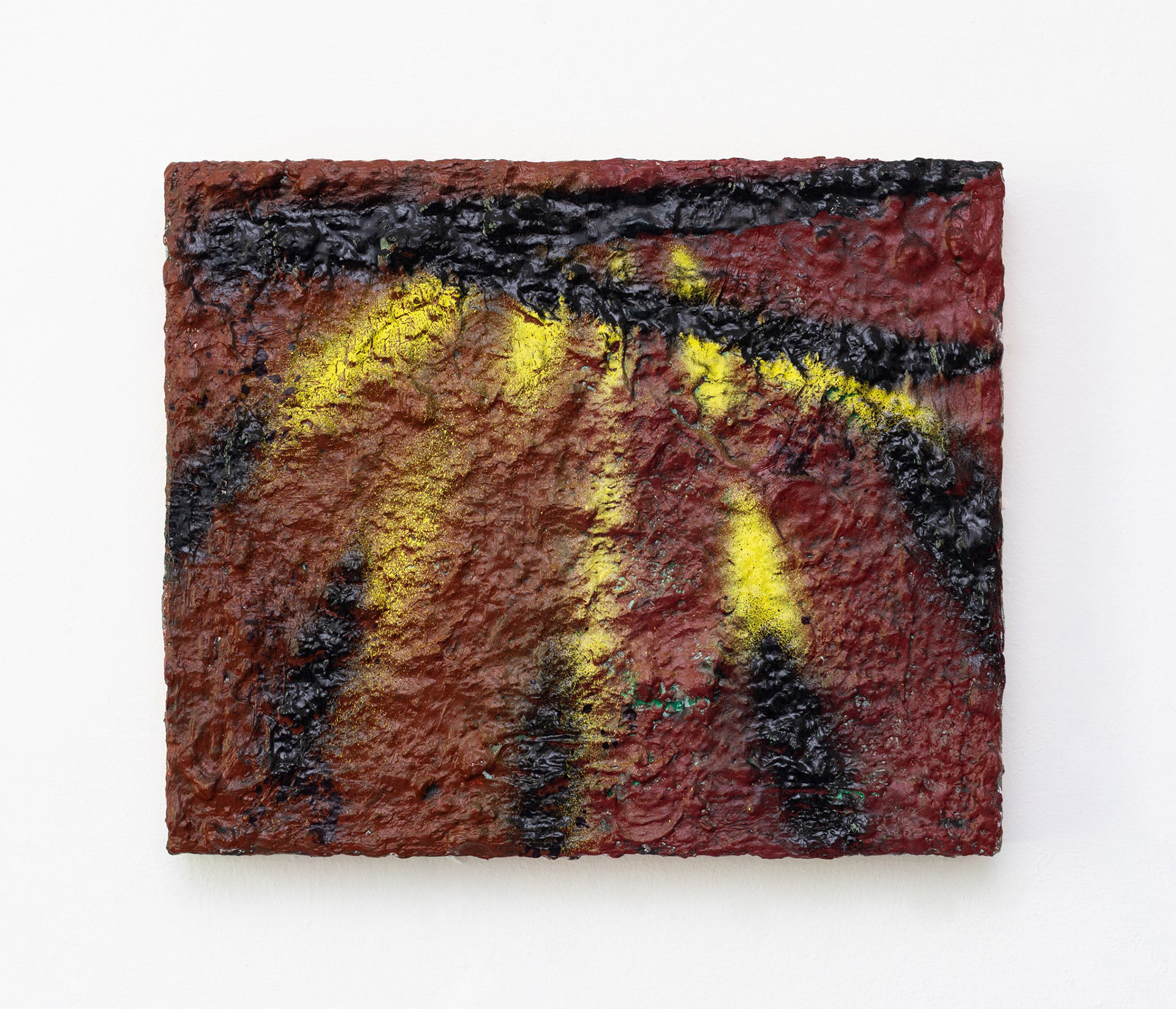 October 2018 to July 2024 - (2018-2024) - various paint, ink and broken plastic on canvas - 30 x 35 cm