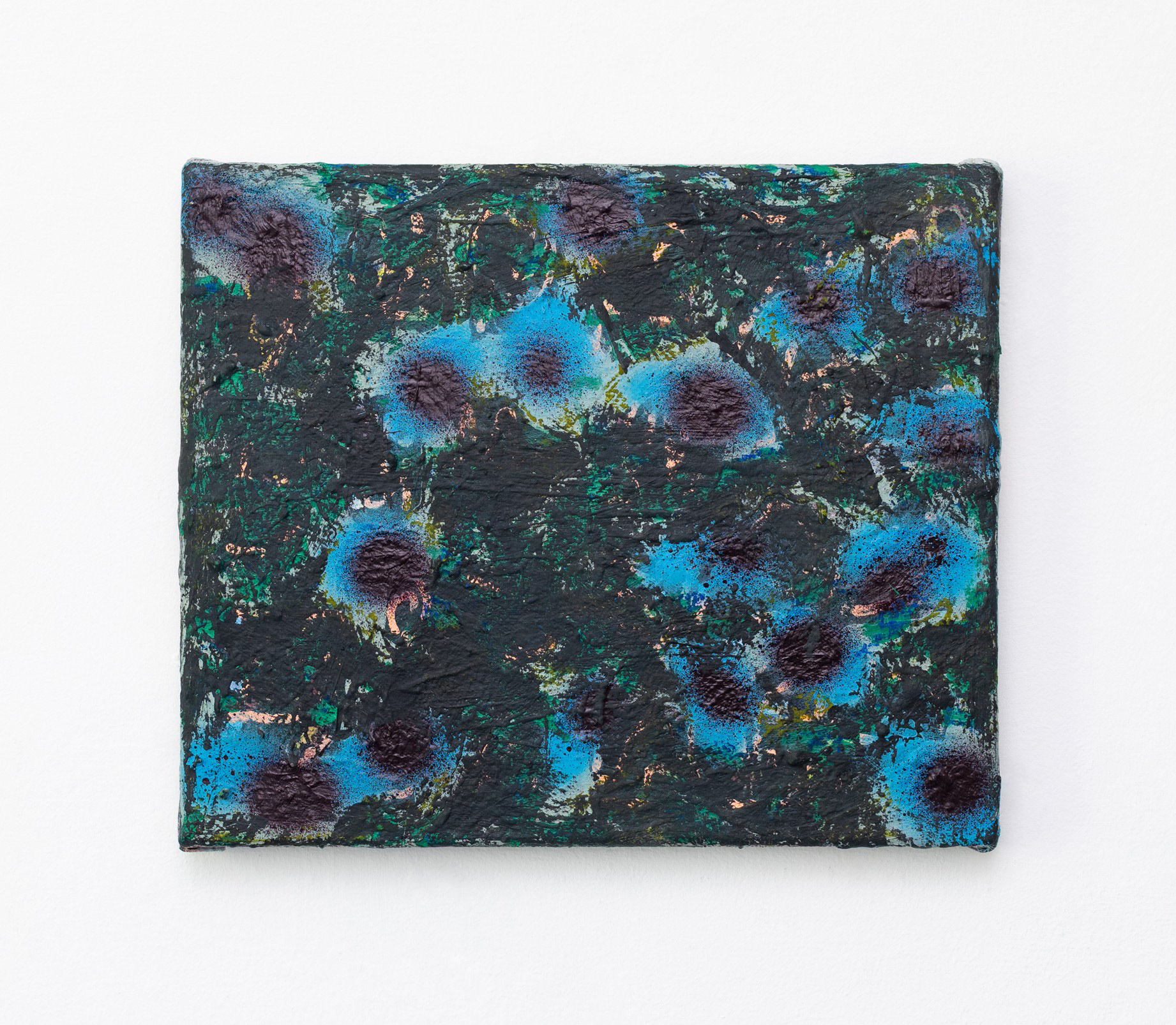 June 2020 to July 2024 - (2020-2024) - various paint, chalk and ink on polycotton - 19 x 24 cm