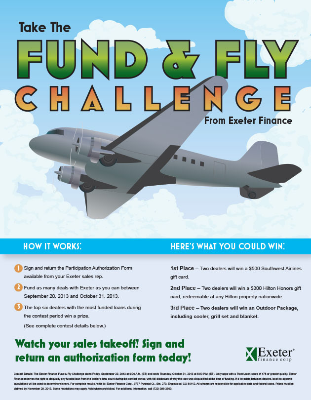 Exeter Finance internal contest flyer