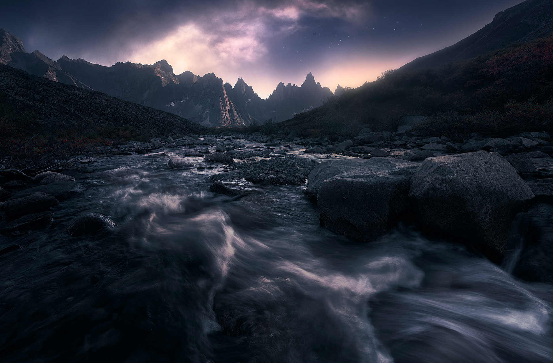 Under the Moon - Ogilvie Mountains, Yukon