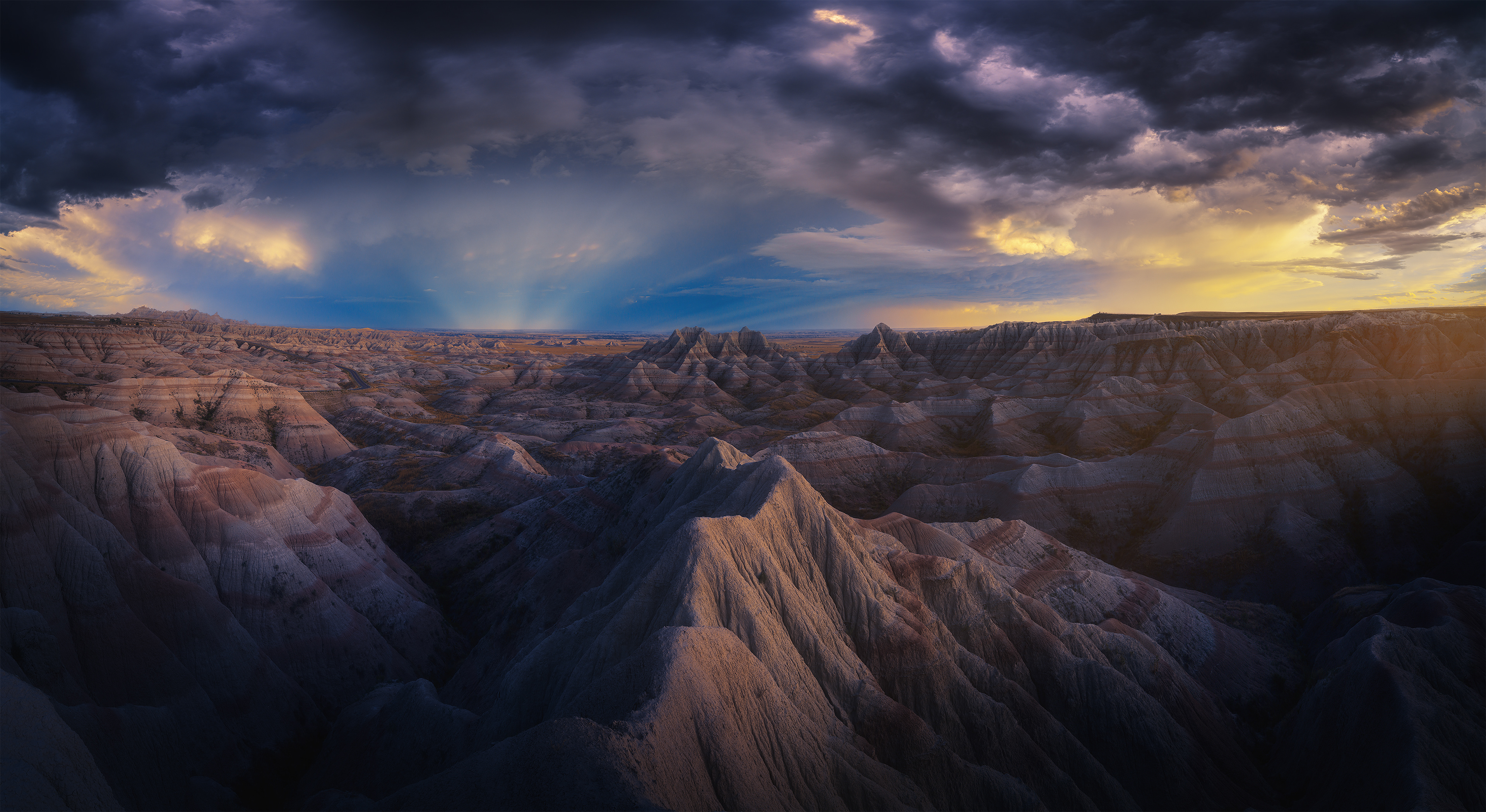 Heaven Down Below (Real Anti-Crepuscular rays, NOT AI)