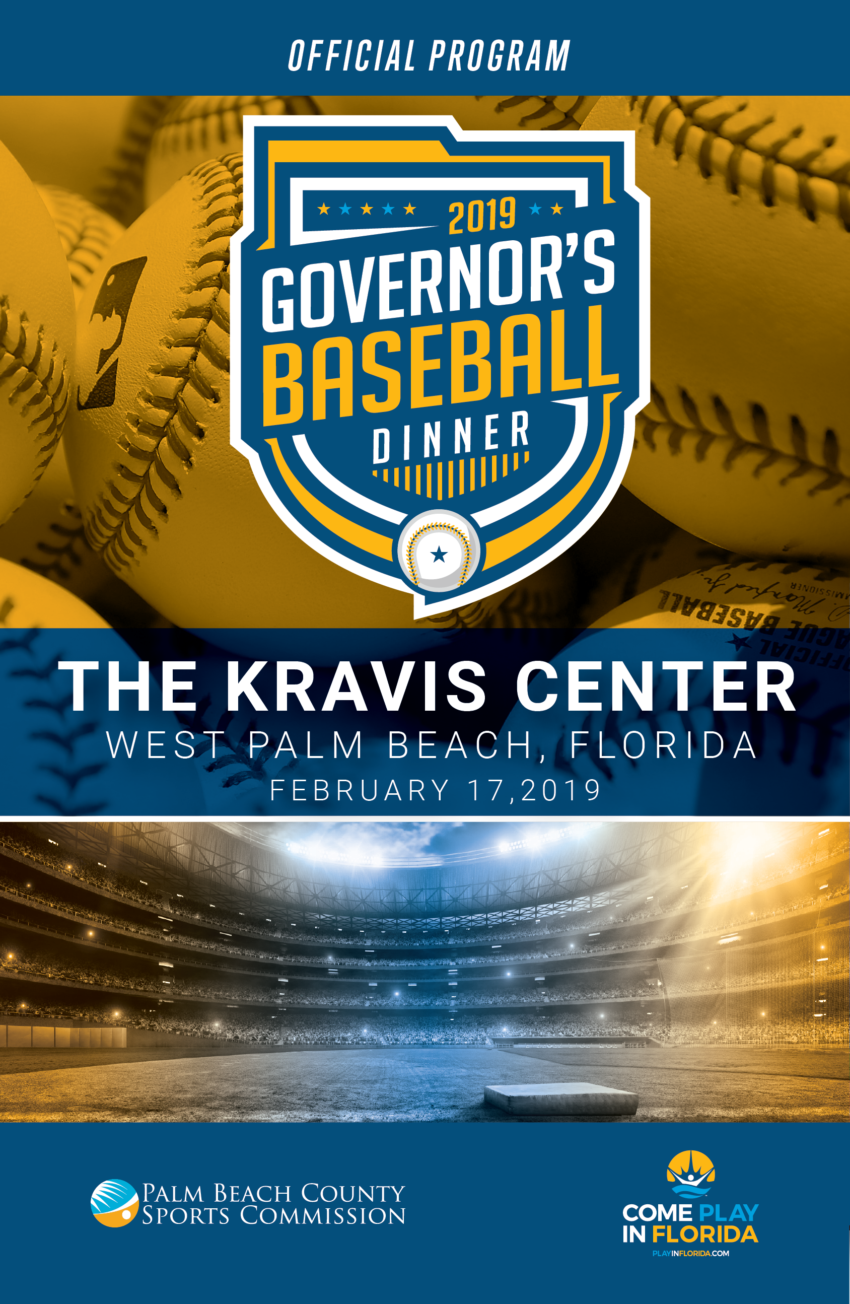 2019 Governor's Baseball Dinner Program Book Design