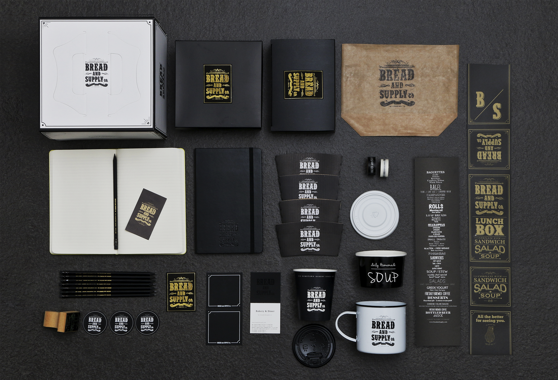 brand identity and branding of the bakery cafe & restaurant | 빈티지 인더스트리얼 브랜드 아이덴티티 및 브랜딩 작업