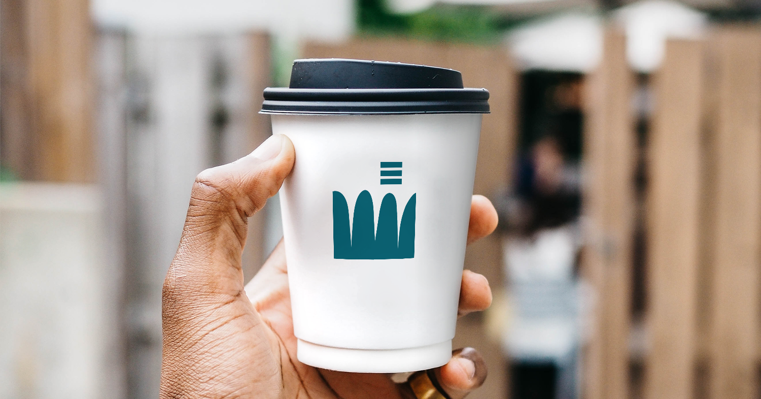 cafe bonay logo printing on the paper cup | 컵에 프린팅 한 카페 보나이의 로고