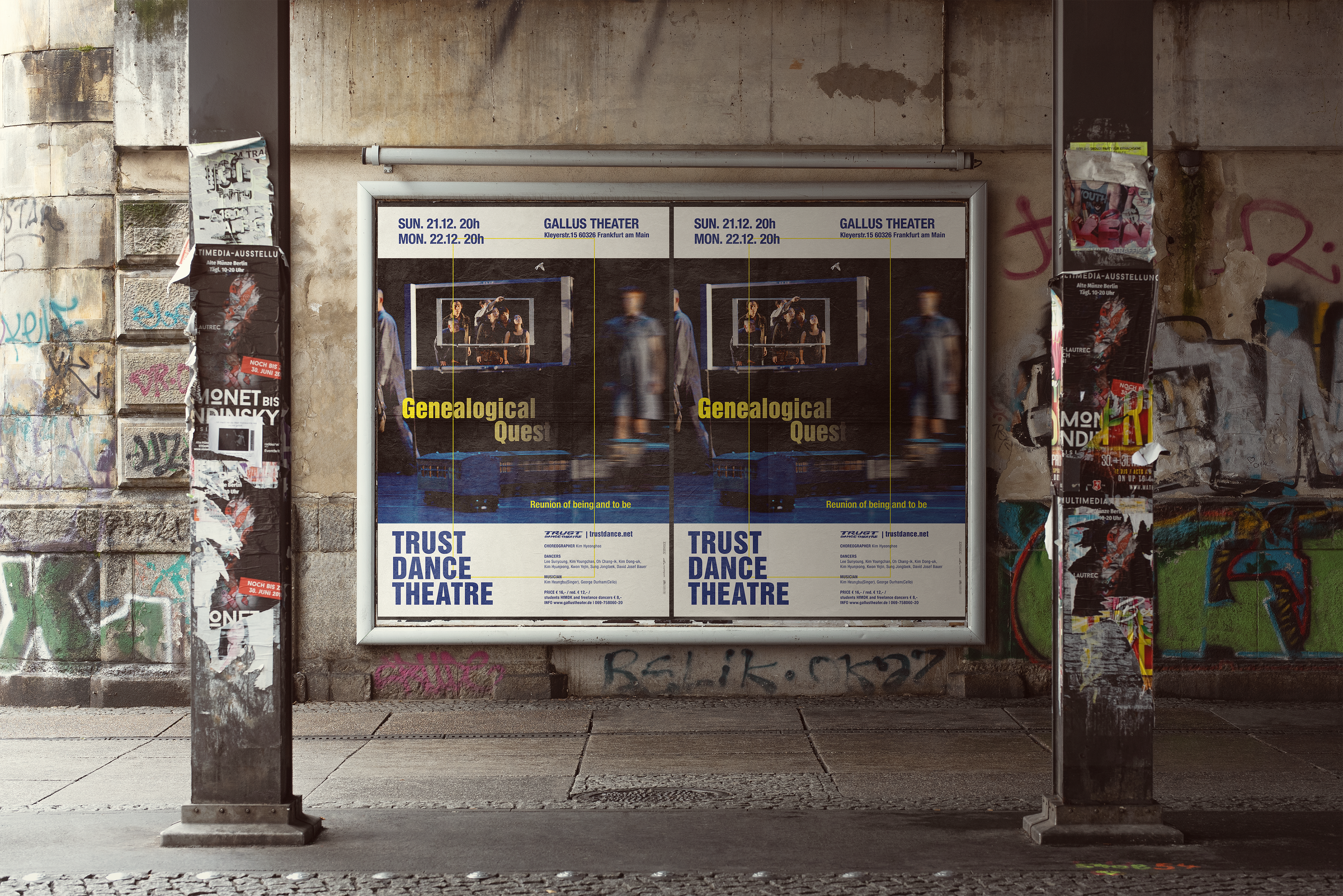 a poster of the Genealogical Quest in the Gallus theater of Germany | 계보학적 탐구의  독일 공연 홍보 포스터 