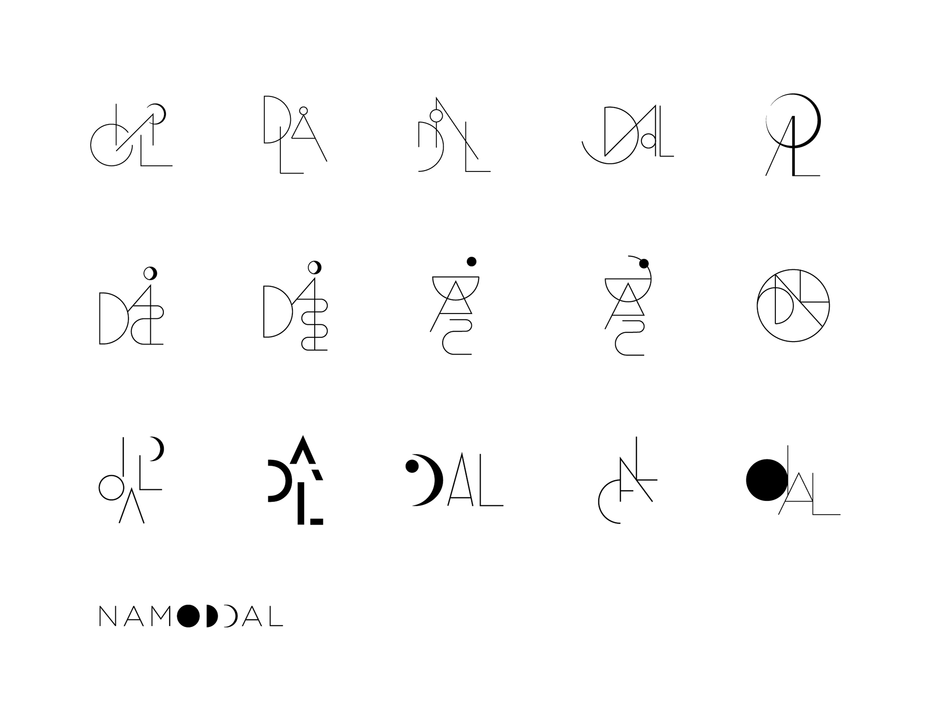 develop stage of logo design | 나무달 로고 디자인 컨셉 스케치