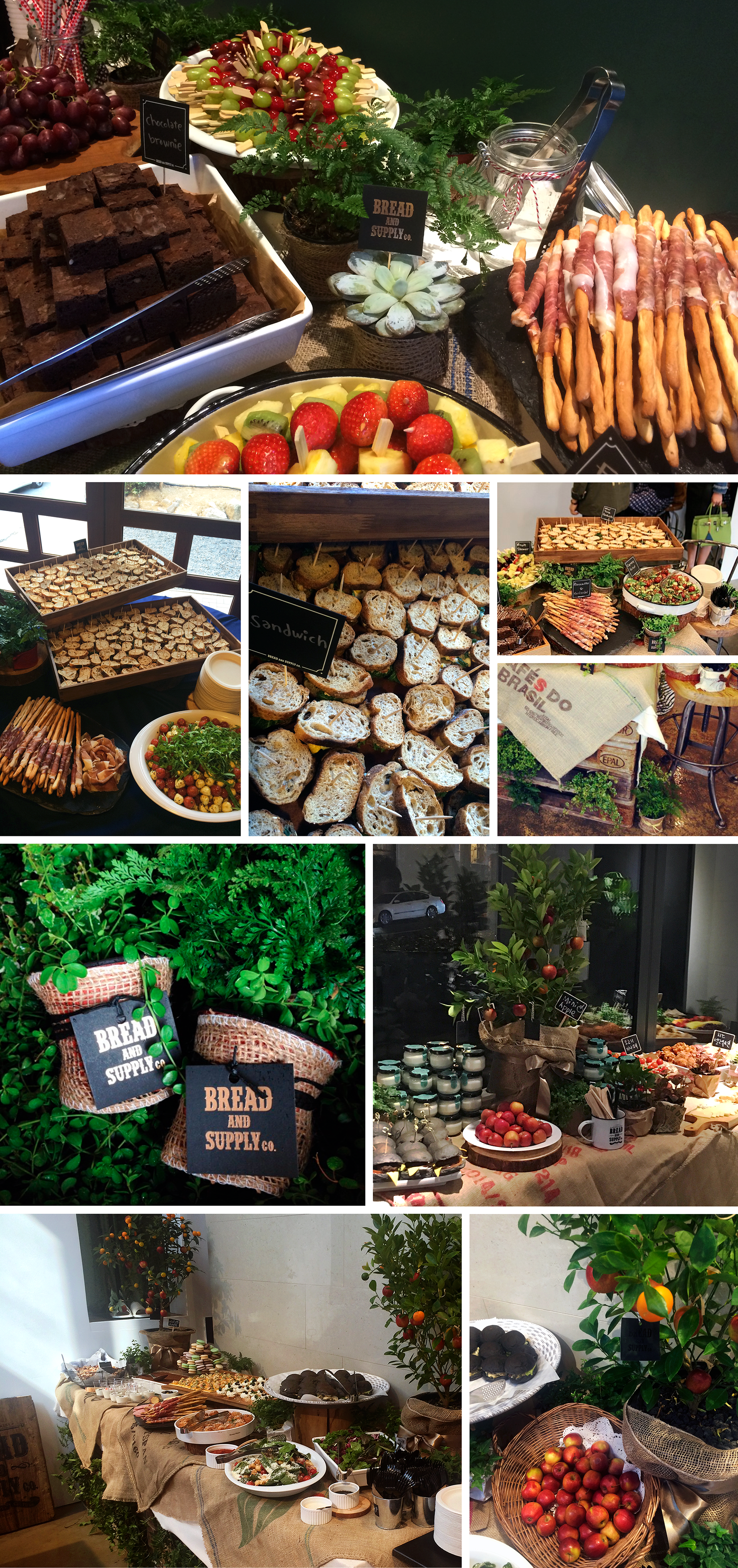 B&S catering service with the key concept of an urban gardening in Soohyang brand store |  수향 브랜드 스토의 브레드앤서플라이의 럭셔리 케이터링 서비스