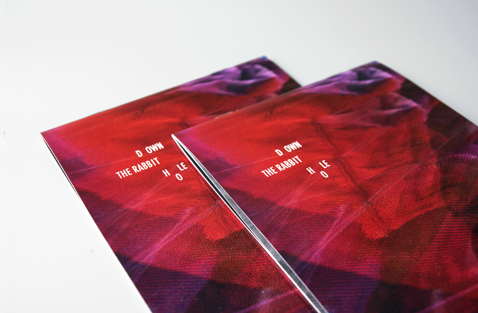 program book cover & CCP offset printing of Down the rabbit hole | 유광 커버로 인쇄한 다운 더 래빗 홀 중철제본의 프로그램 북