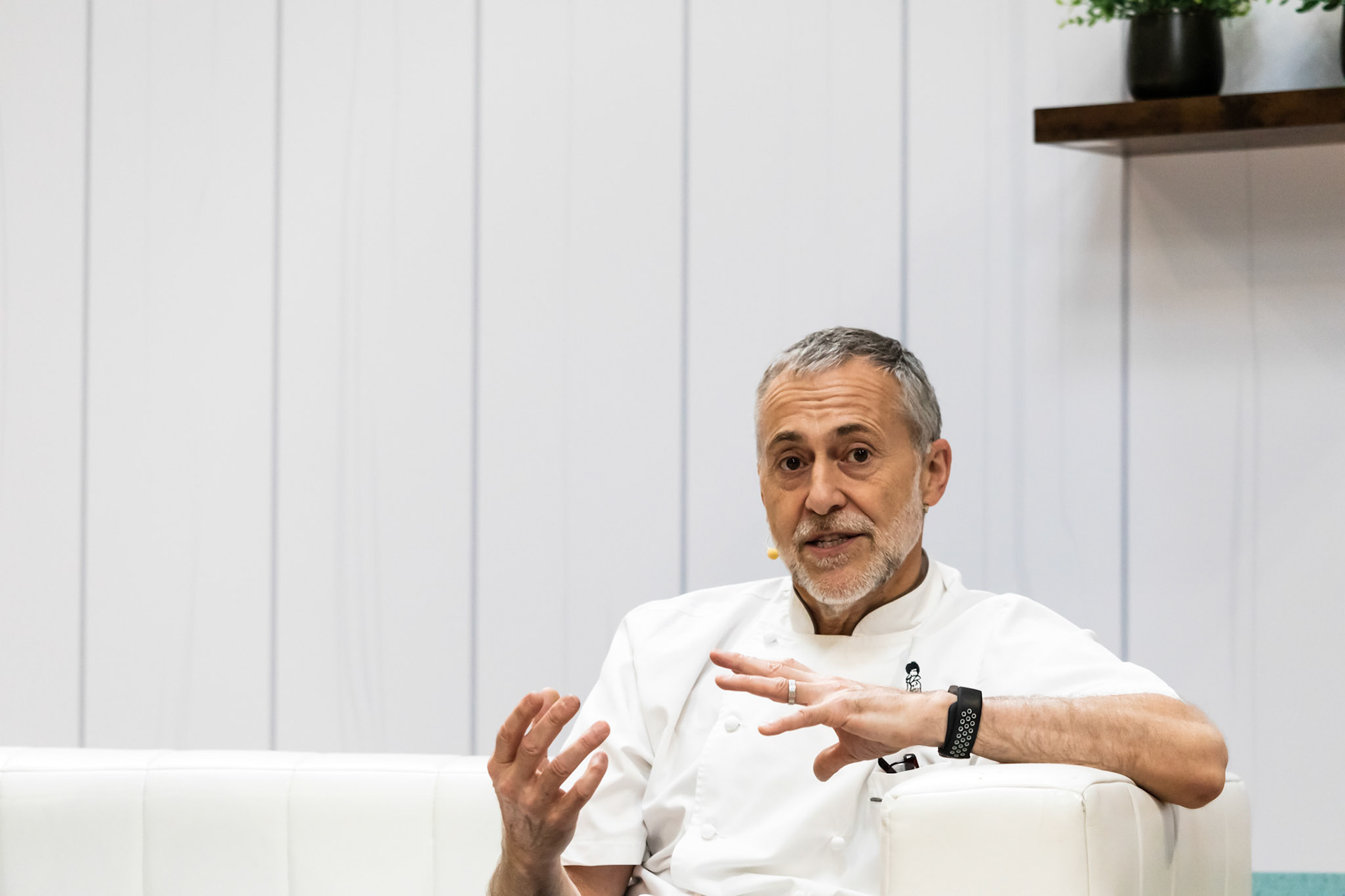 Michel Roux Junior chats to Barney Desmazery on the Let's Talk Good Food Stage live at the BBC Good Food Show Summer, 16th June 2022