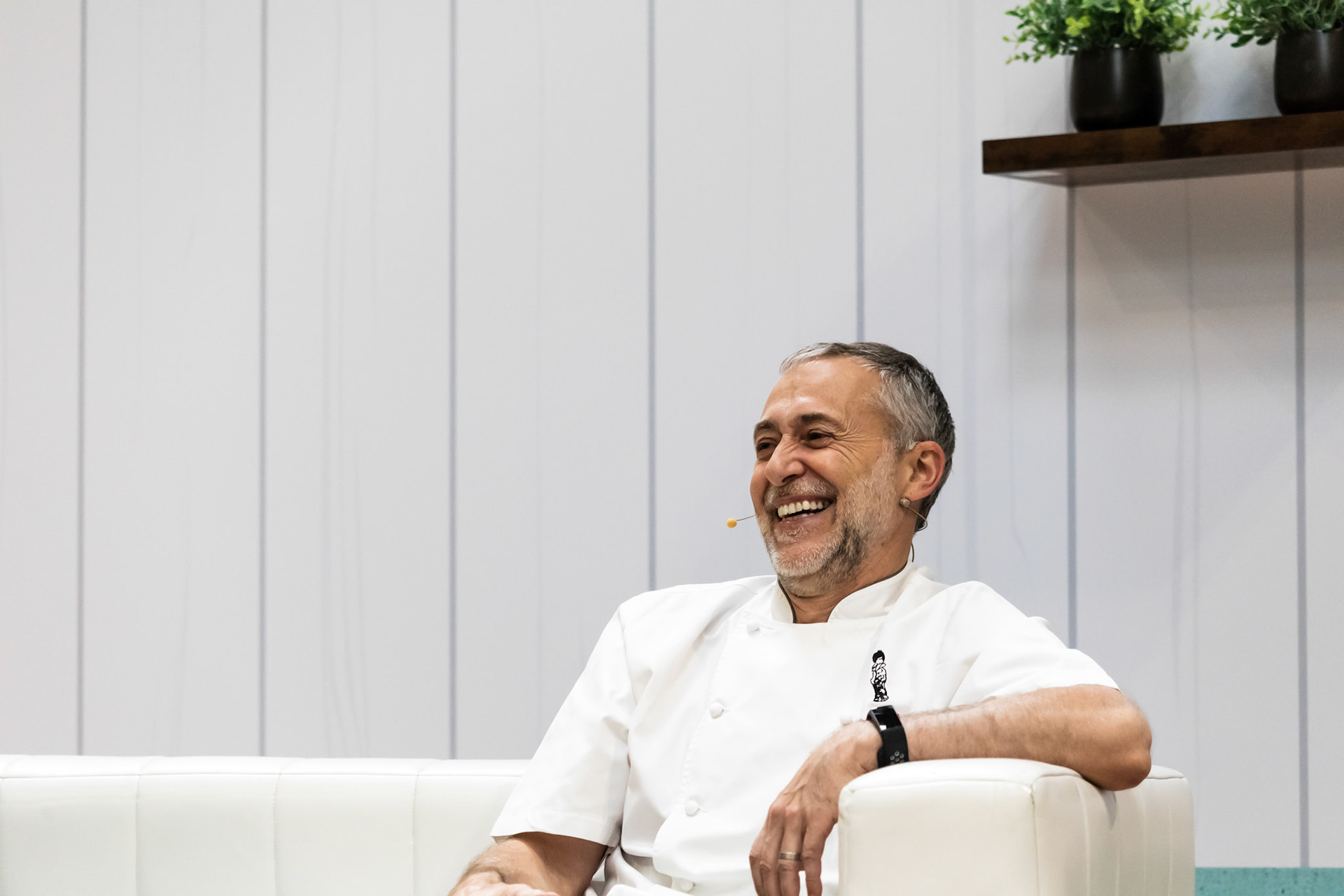 Michel Roux Junior chats to Barney Desmazery on the Let's Talk Good Food Stage live at the BBC Good Food Show Summer, 16th June 2022