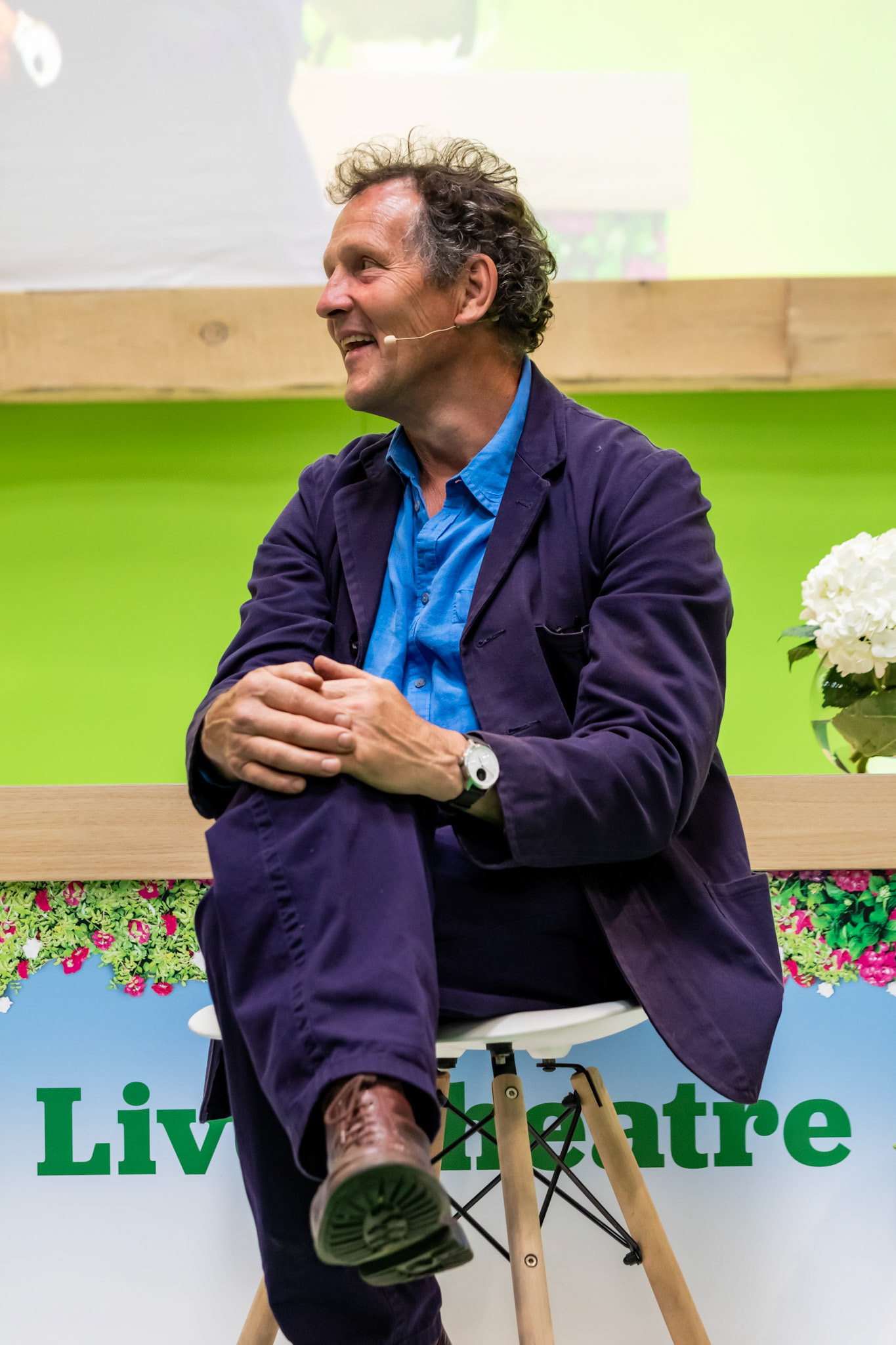 Nicki Chapman interviews Monty Don in the BBC Gardeners' World Live Theatre, live at BBC Gardeners' World Live at the NEC, Birmingham, June 16th 2022
