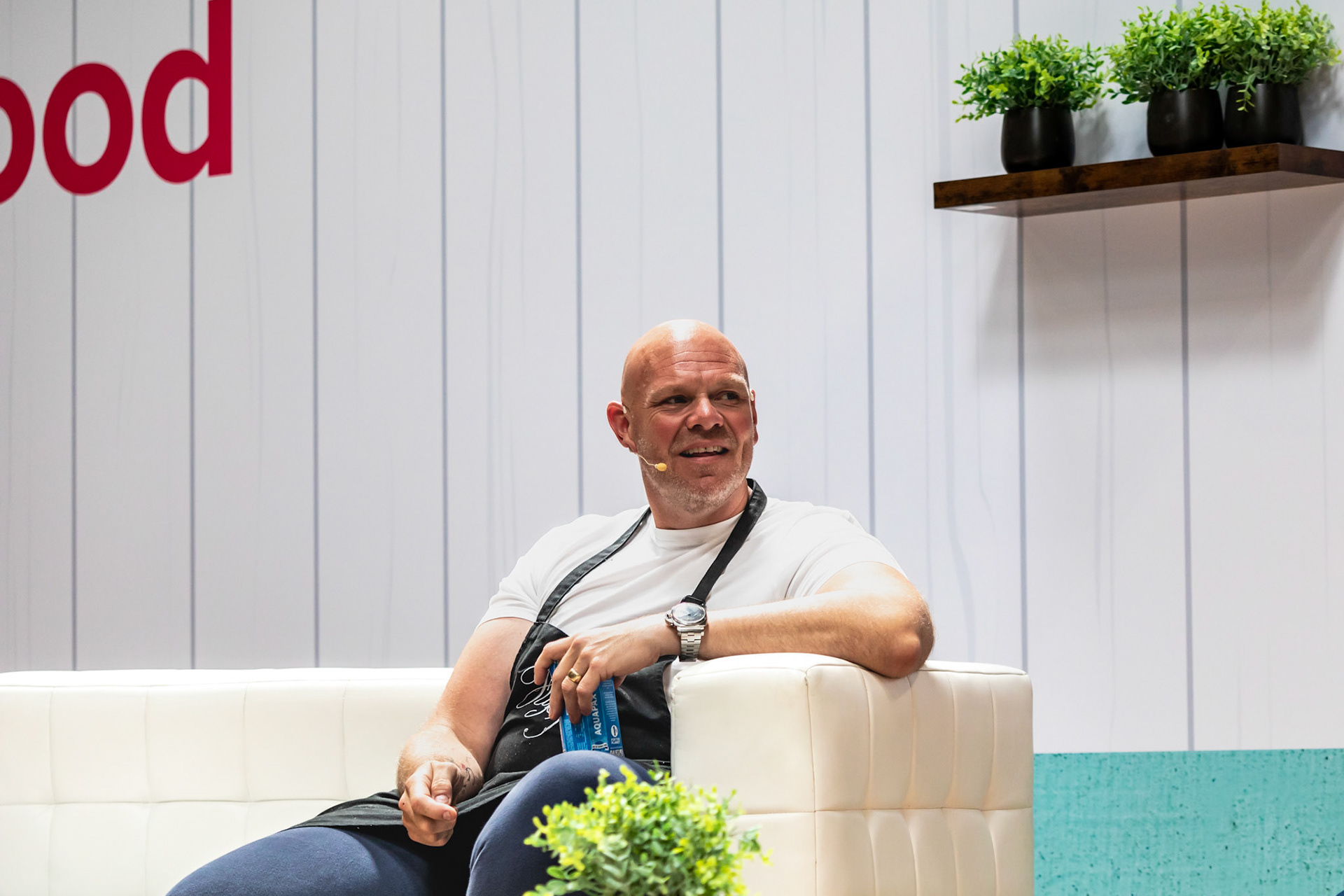 Tom Kerridge chats to Barney Desmazery on the Let's Talk Good Food Stage live at the BBC Good Food Show Summer, 16th June 2022