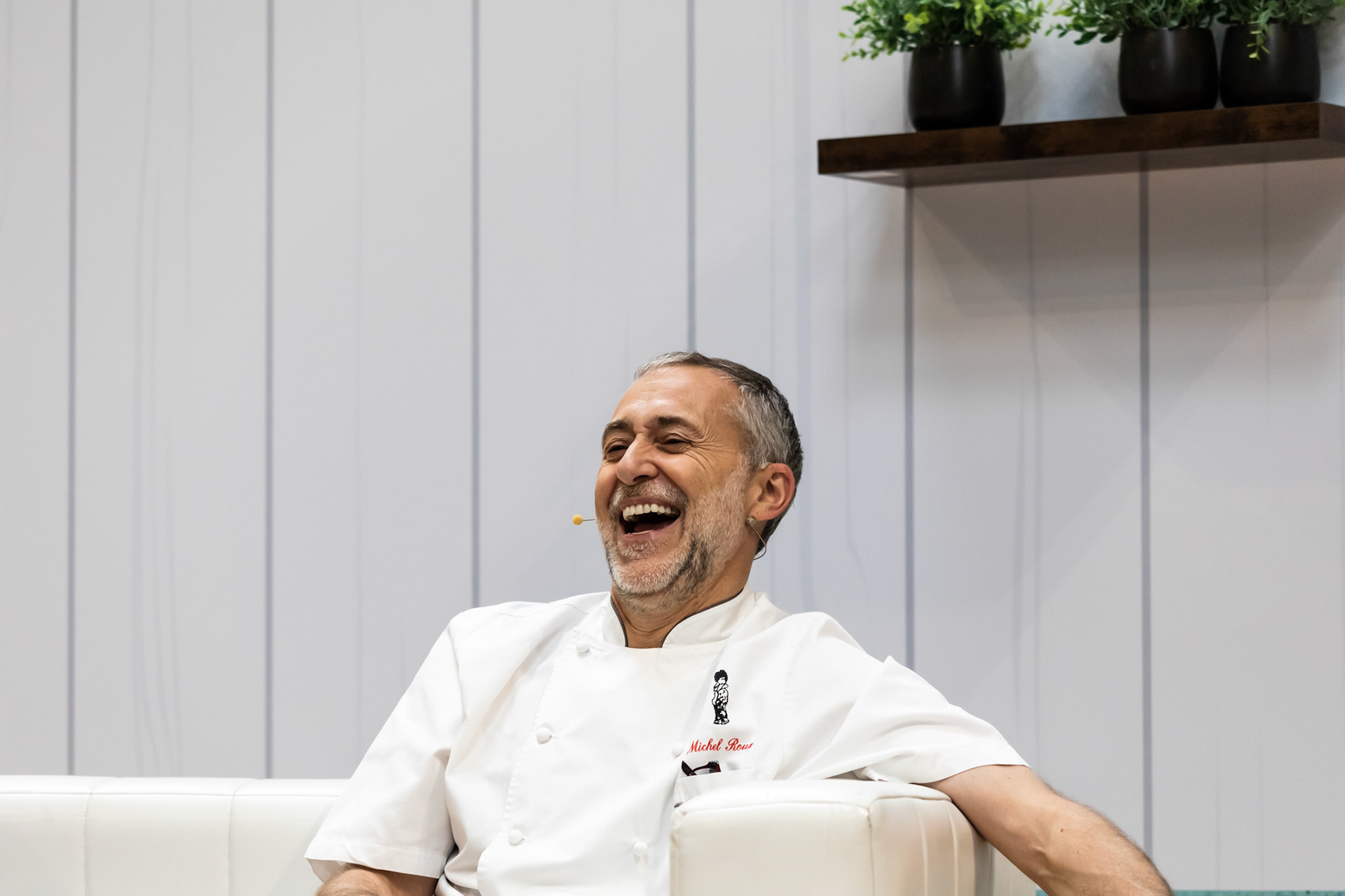Michel Roux Junior chats to Barney Desmazery on the Let's Talk Good Food Stage live at the BBC Good Food Show Summer, 16th June 2022