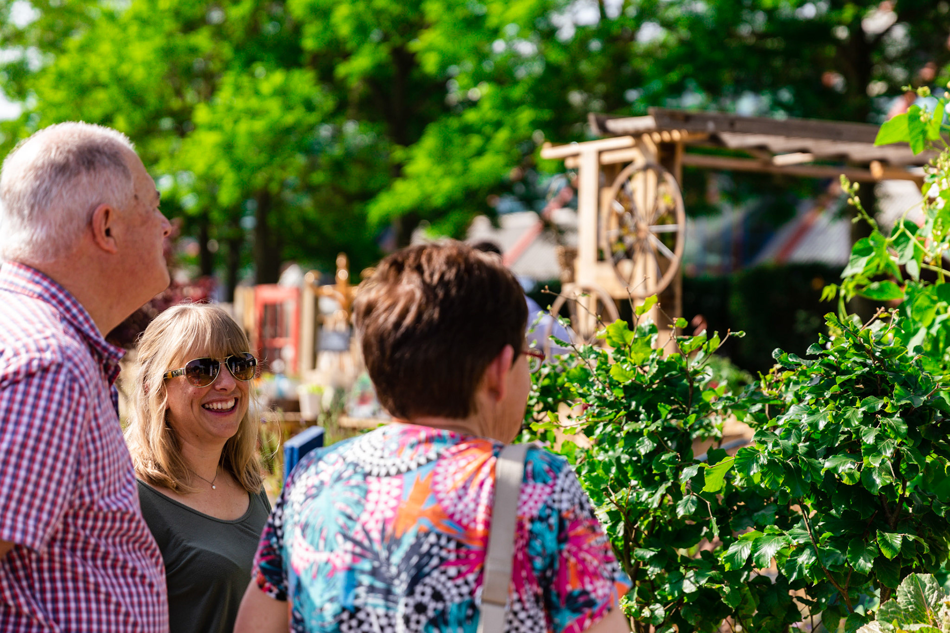 Visitors enjoy the gardens at BBC Gardeners' World Live at the NEC, Birmingham, 16th June 2022