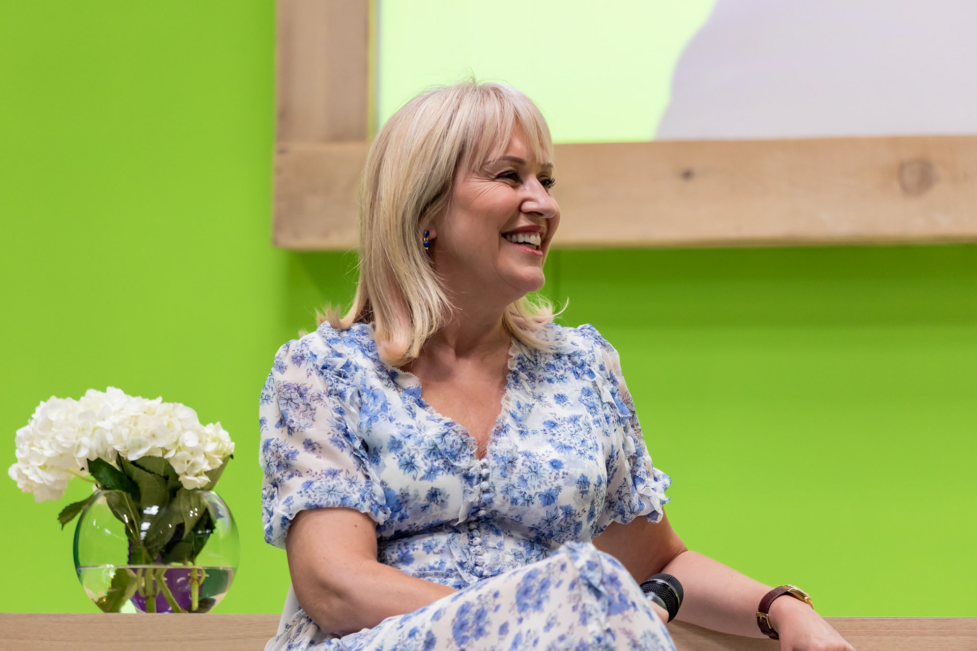 Nicki Chapman interviews Monty Don in the BBC Gardeners' World Live Theatre, live at BBC Gardeners' World Live at the NEC, Birmingham, June 16th 2022