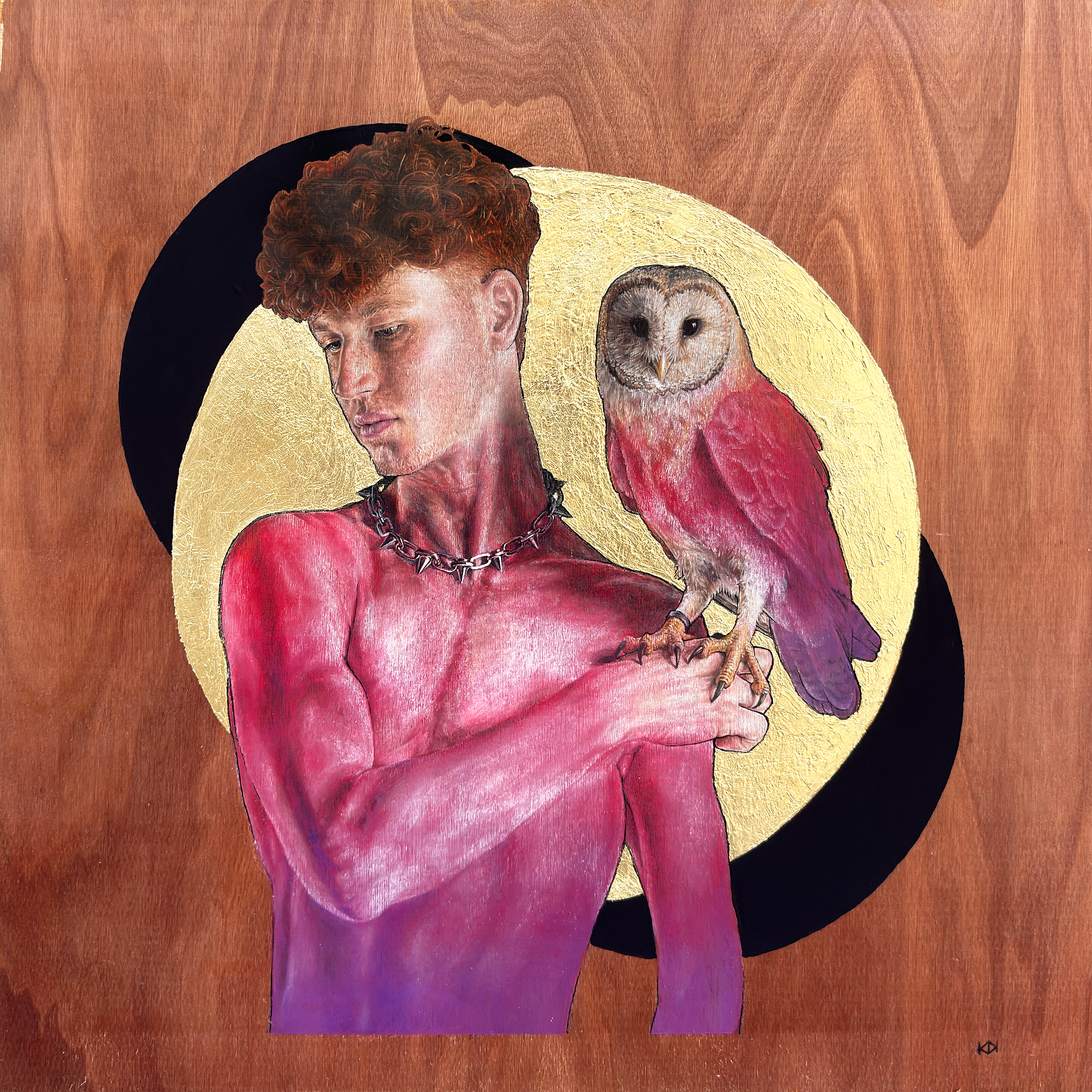 "Hiraeth" 2026 Acrylic, Colored Pencil on Wood 2' x 2'