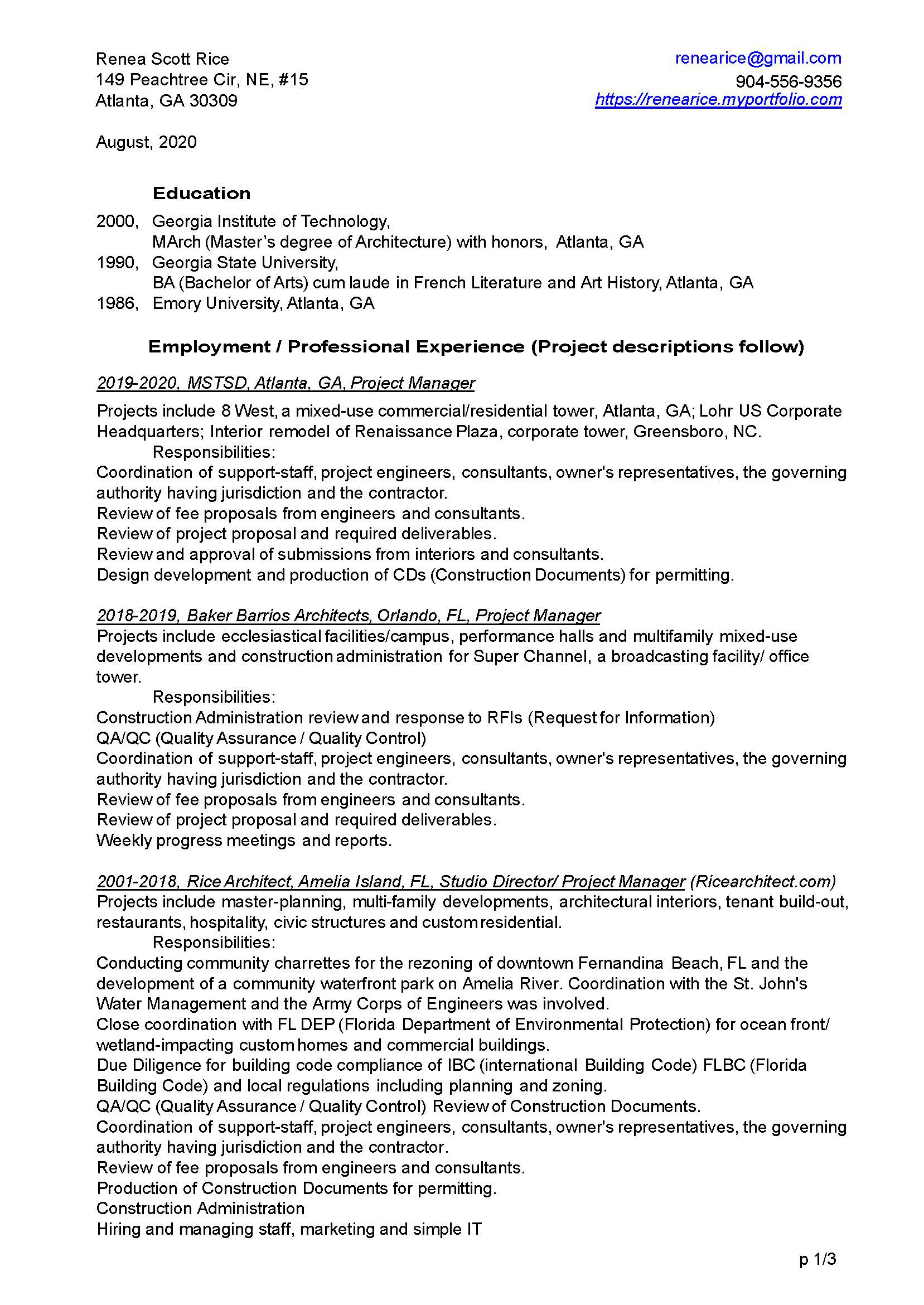 Resume p1/3