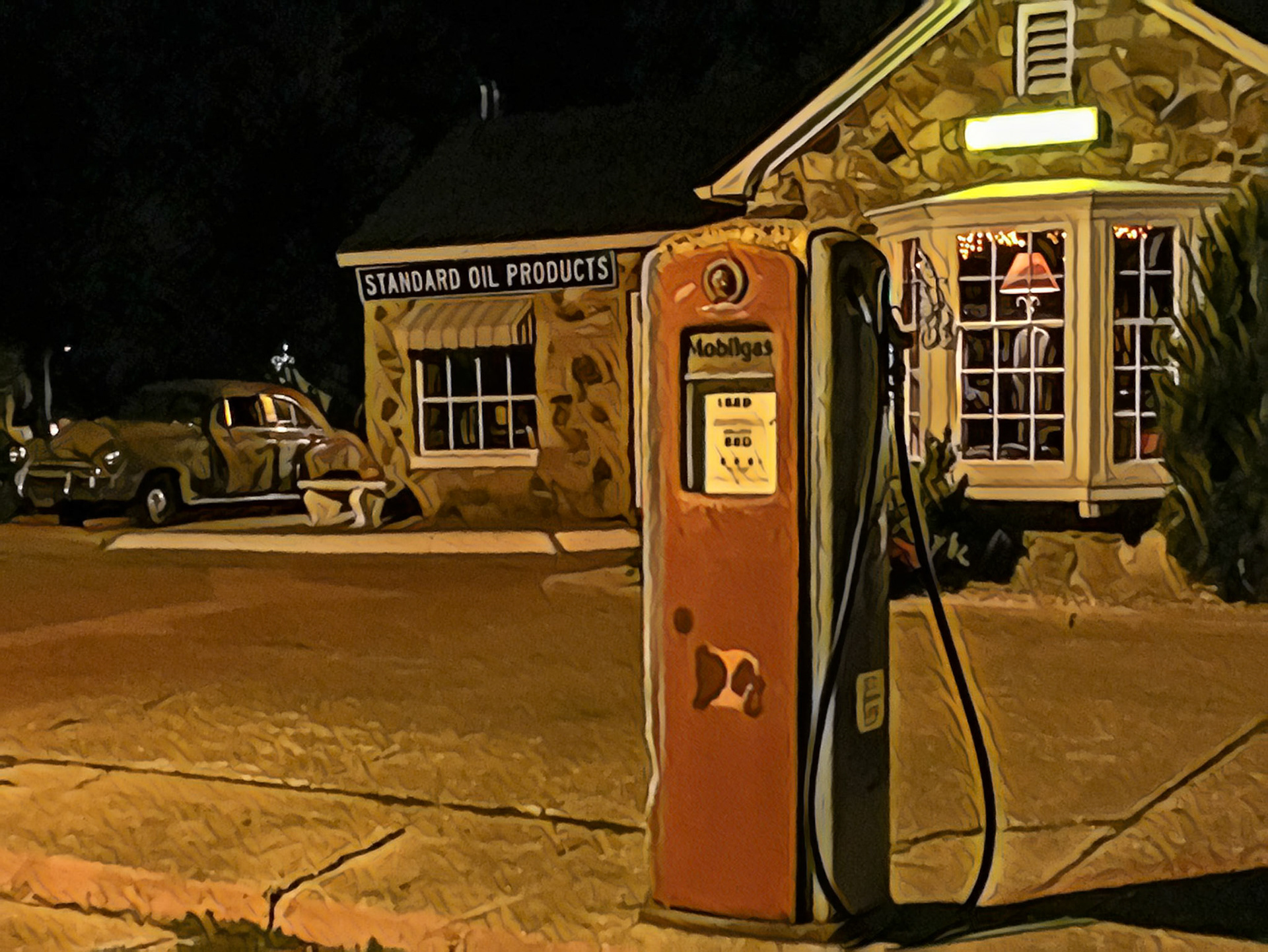 Wagon Wheel Motel - Taken with an iPhone and artistic effect applied with the Waterlogue app