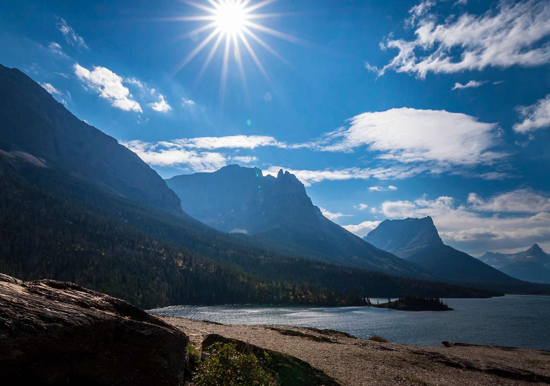 Sunburst Over St. Mary Lake