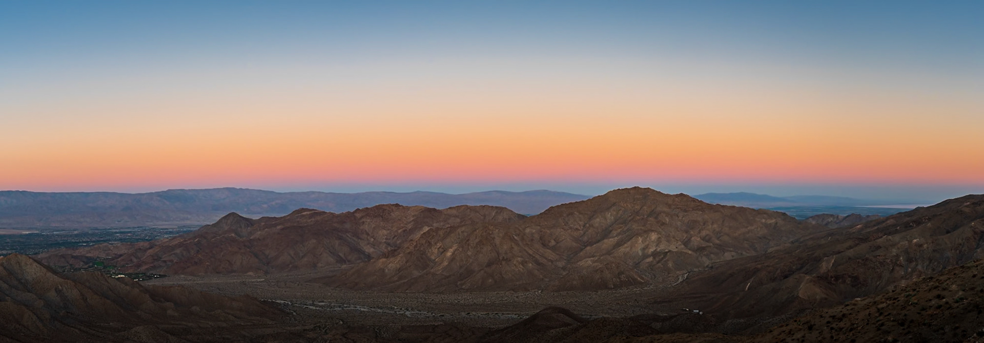 Sunset Over The Coachella Valley - View looking west from the Santa Rosa and San Jacinto Mountains National Monument