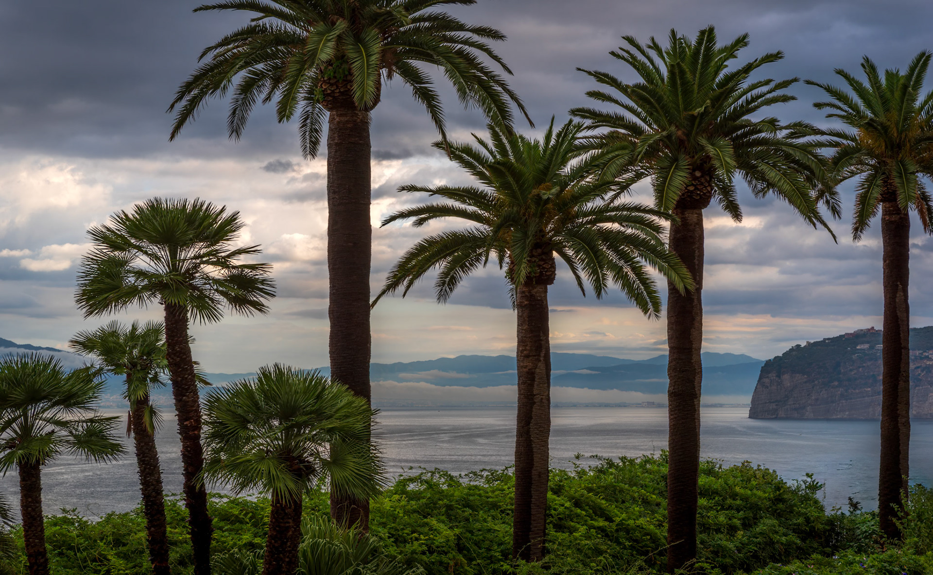 Mediterranean Dreams - Ethereal view of the Sorrento Peninsula, Gulf of Naples and the Mediterranean Sea from Sorrento