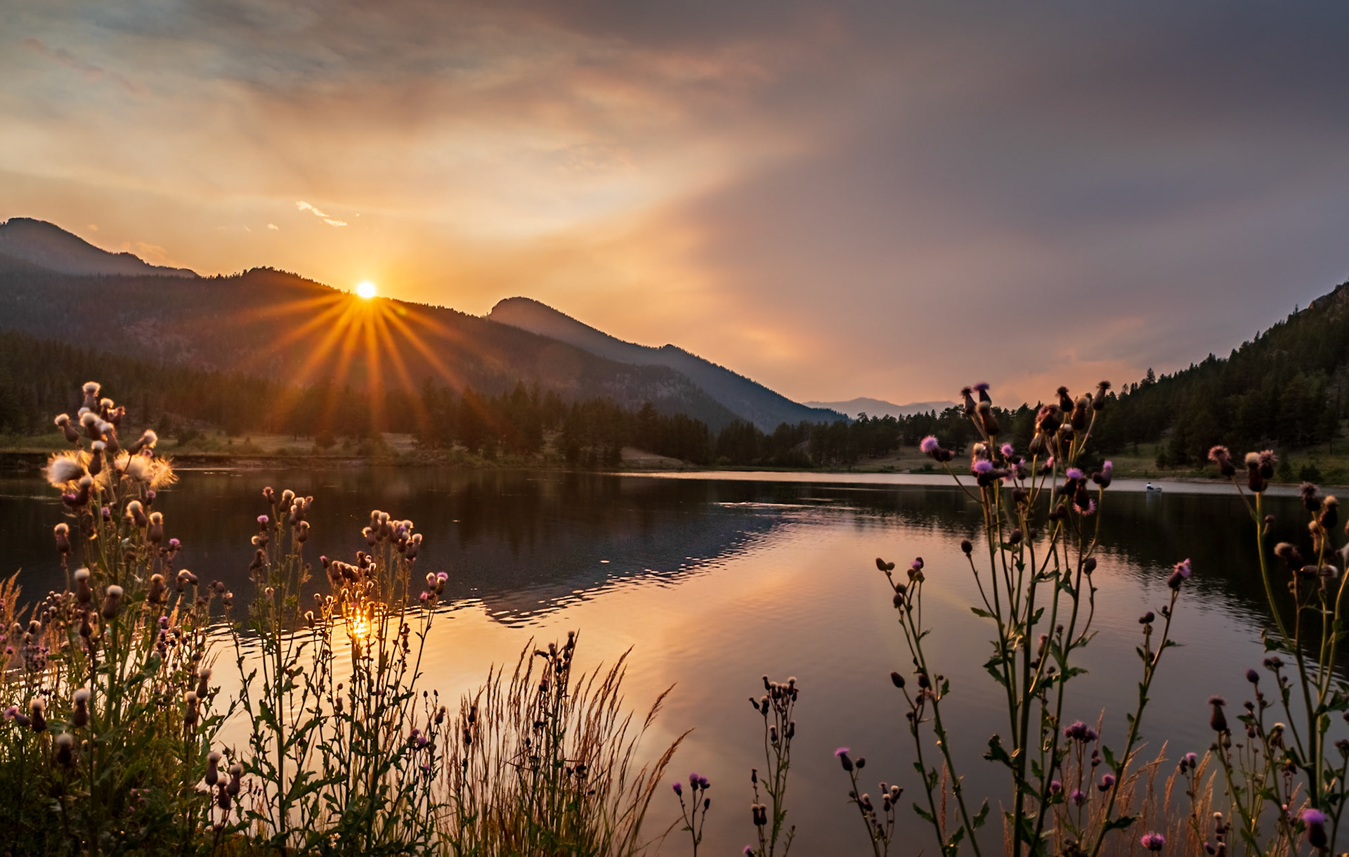 Sunset Over Lily Lake