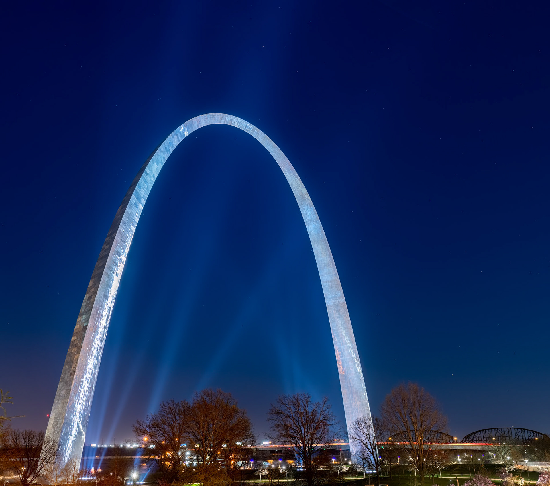 Glowing Gateway Arch