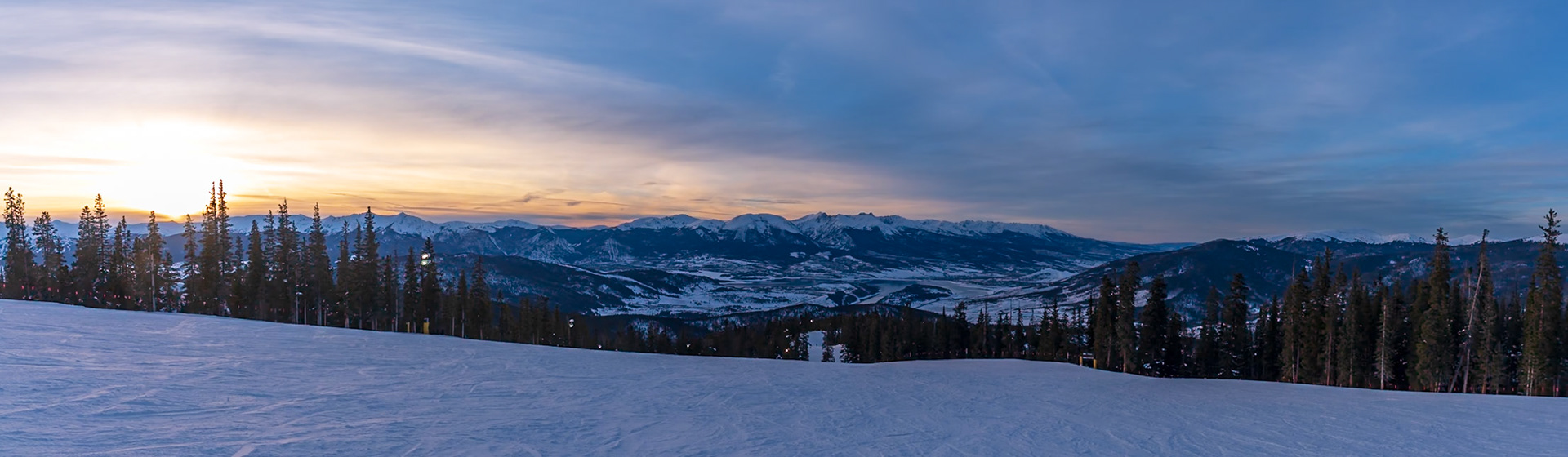 Keystone Mountain Sunset Panorama