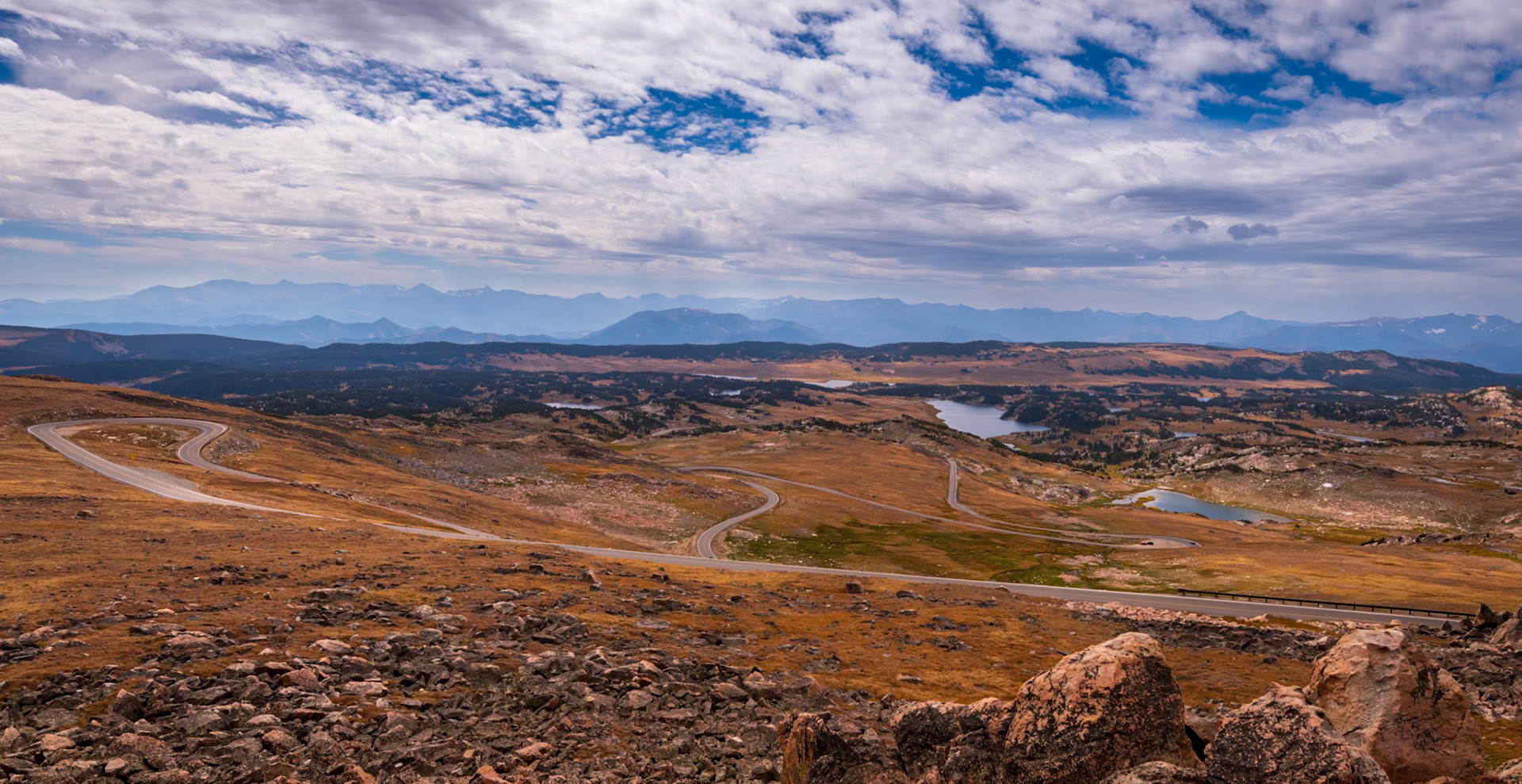 Beartooth Pass Vista - The Beartooth Highway is an All-American Road in Wyoming and Montana.