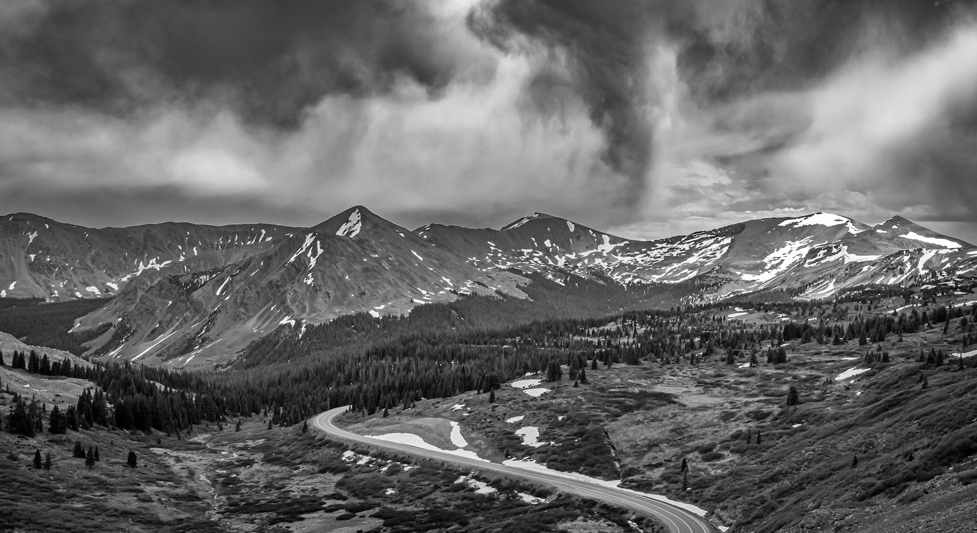 Foreboding Mountain Passage - Continental Divide at Cottonwood Pass in Colorado, elevation 12,12t6 feet