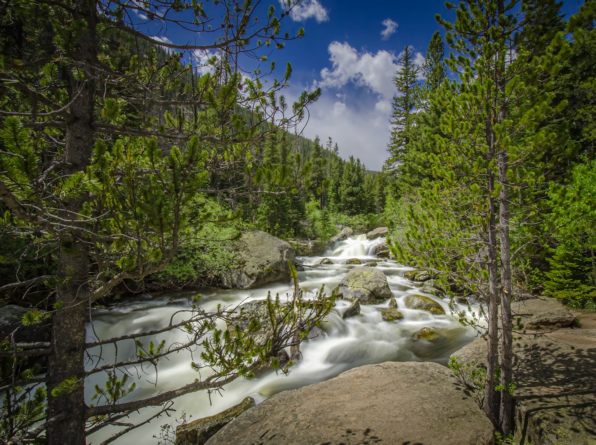 Rocky Mountain Splendor - Wild Basin Trail along the North Saint Vrain Creek