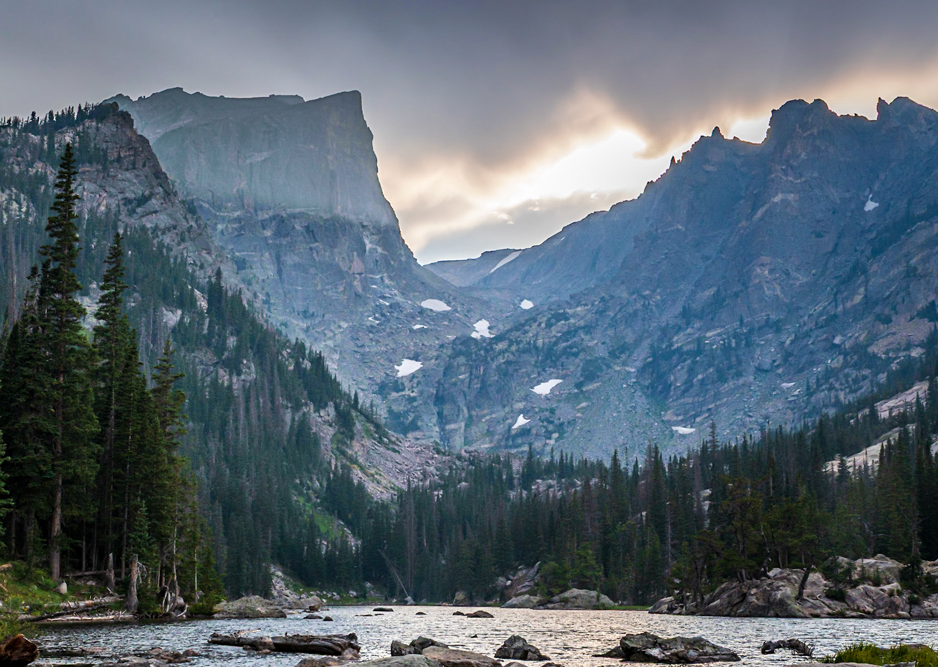 Dream Lake - Beautiful alpine lake in Rocky Mountain National Park