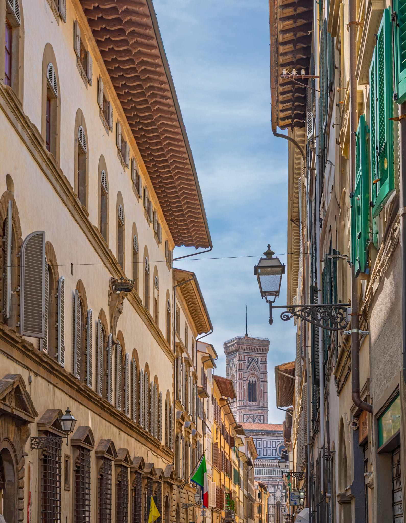 Classic Italian Cityscape - View down Via Ricasoli with Giotto's Bell Tower in the background